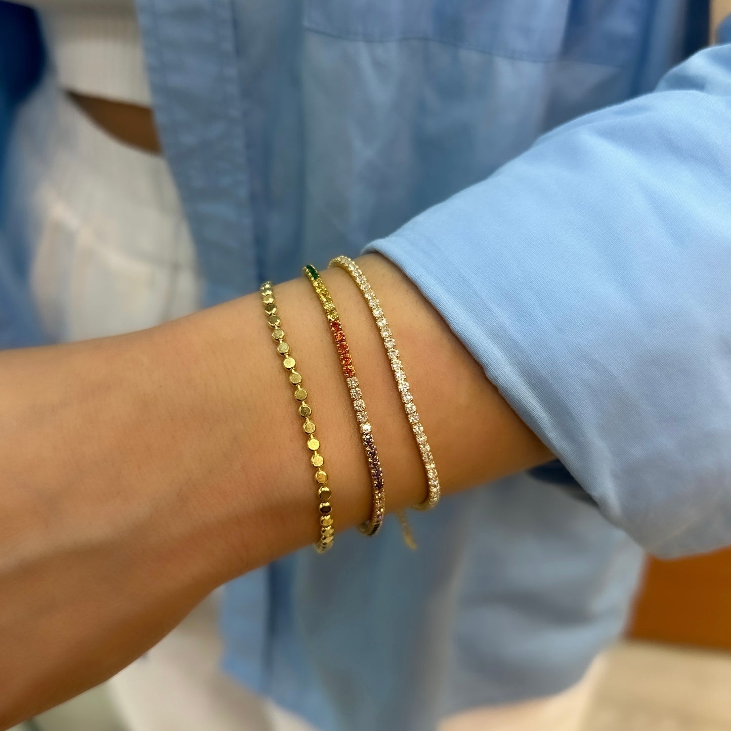 Buntes dünnes Waterway-Armband