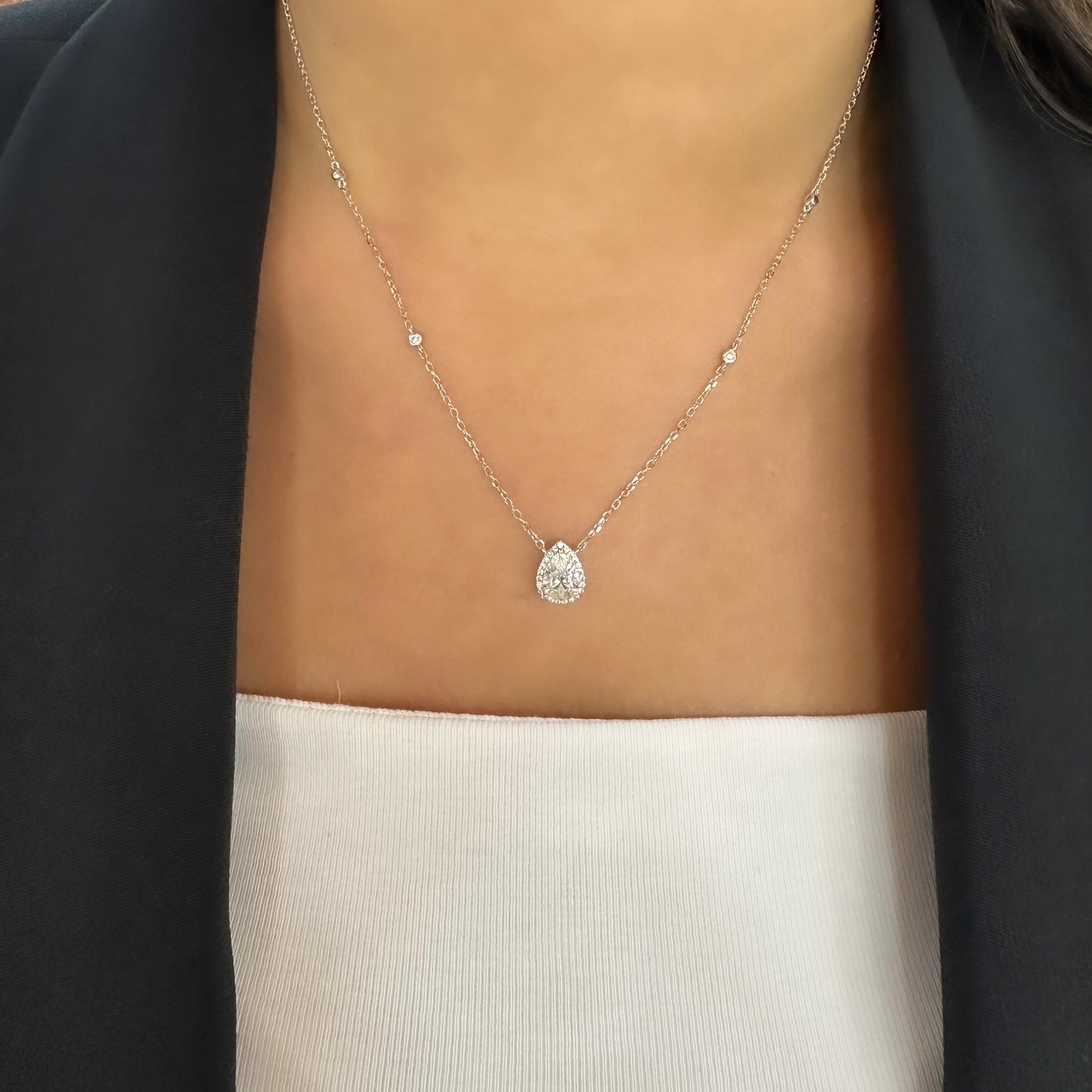 Moissanite Drop Necklace