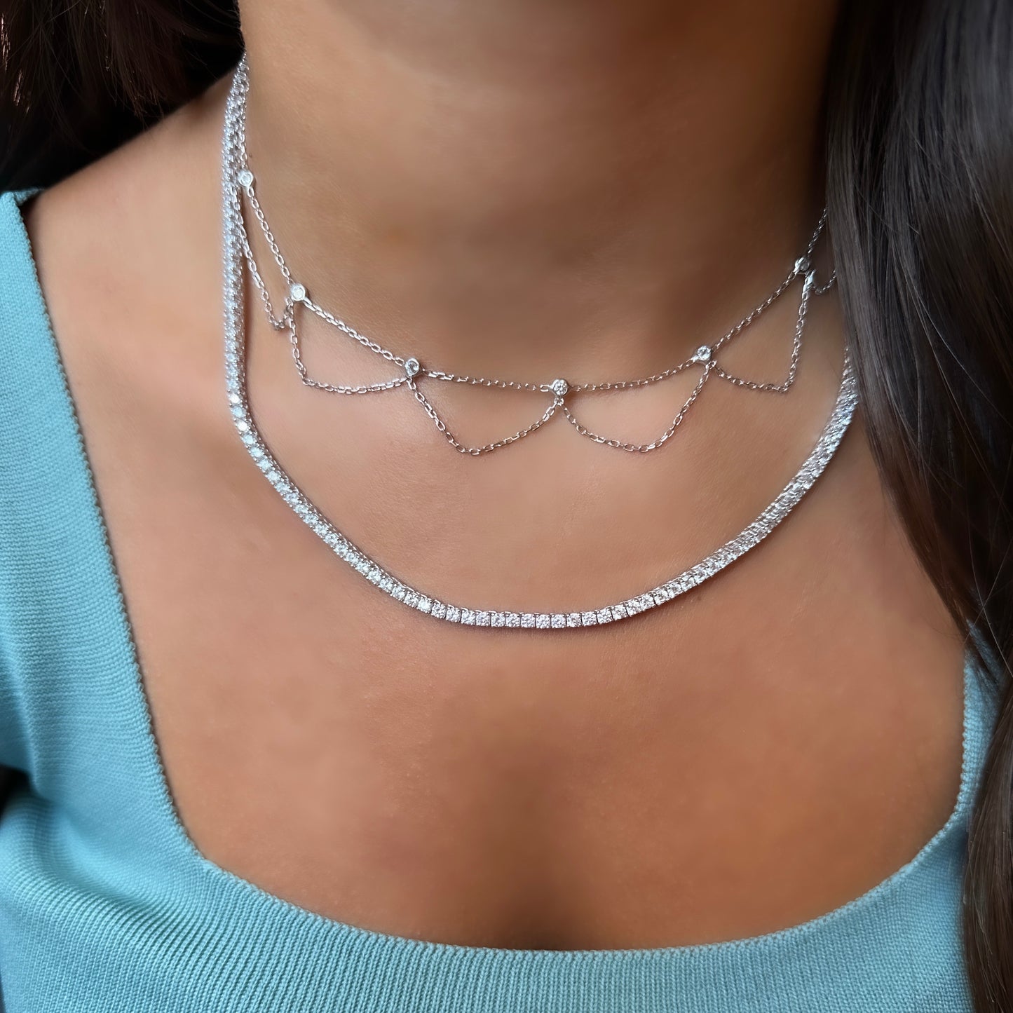 Taşlı Zincir Model Choker
