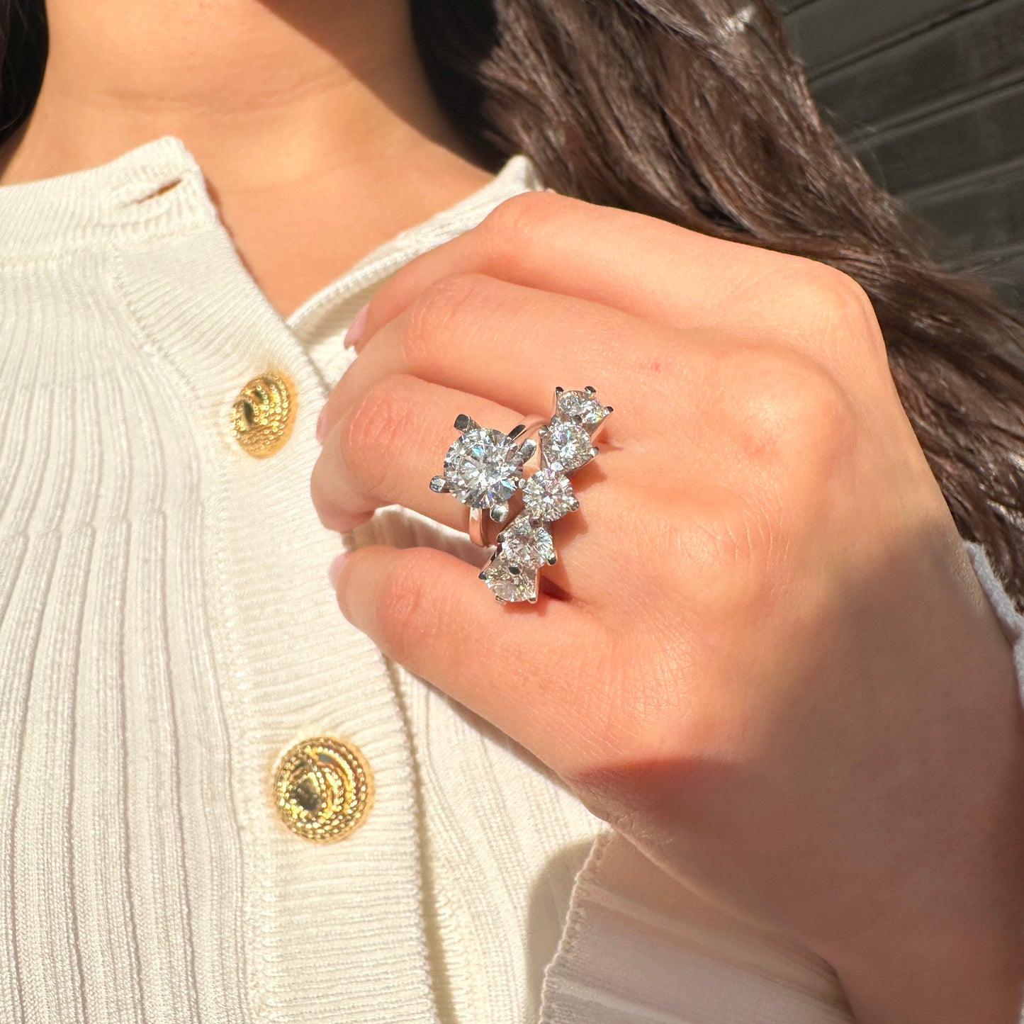 Three Carat Five Stone Ring