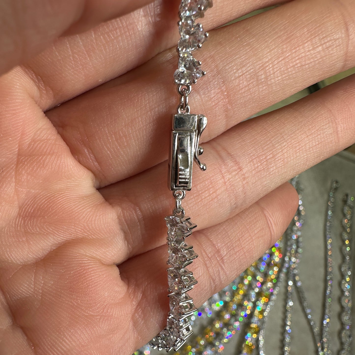 Moissanite Heart Detail Necklace