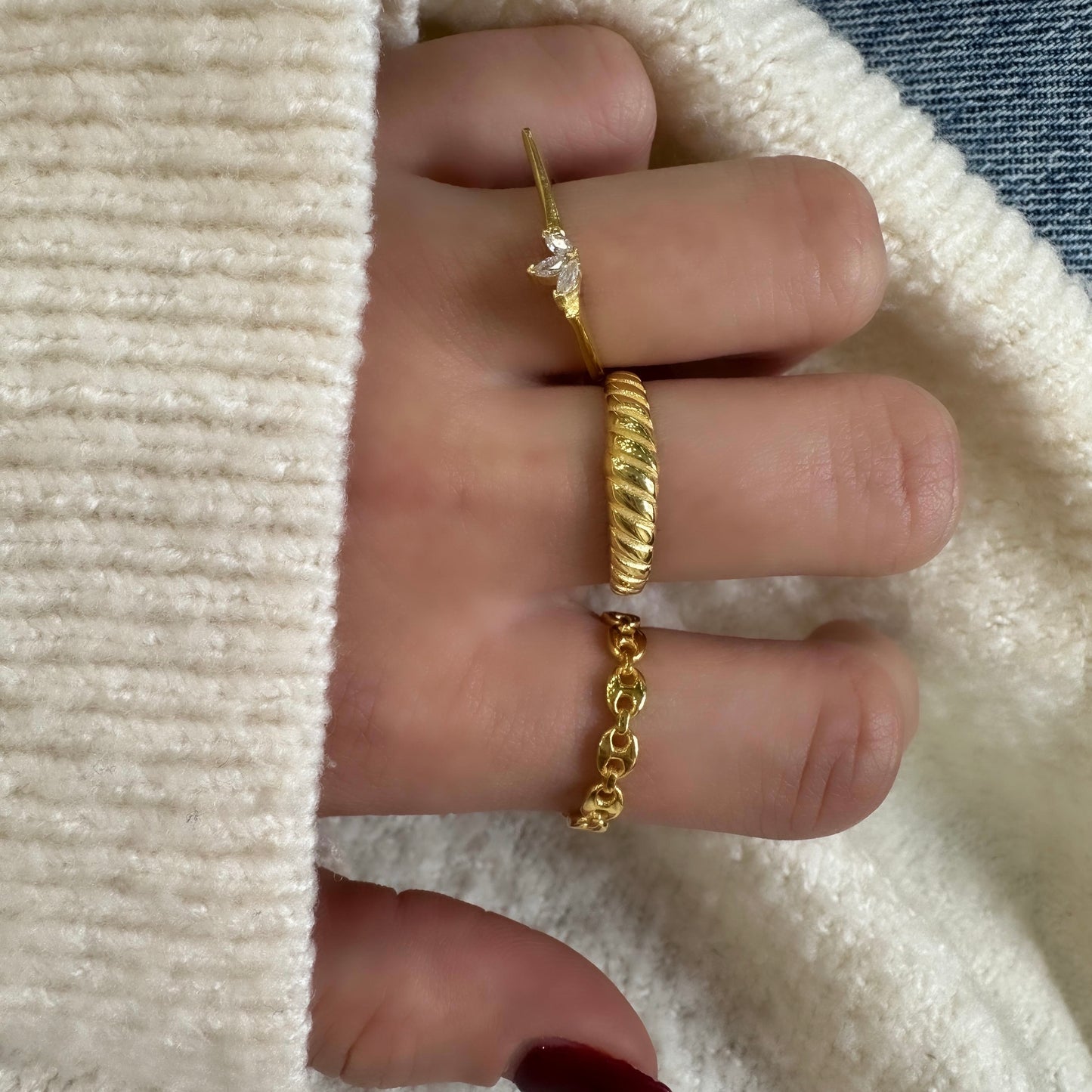 Ring mit Marquise-Detail