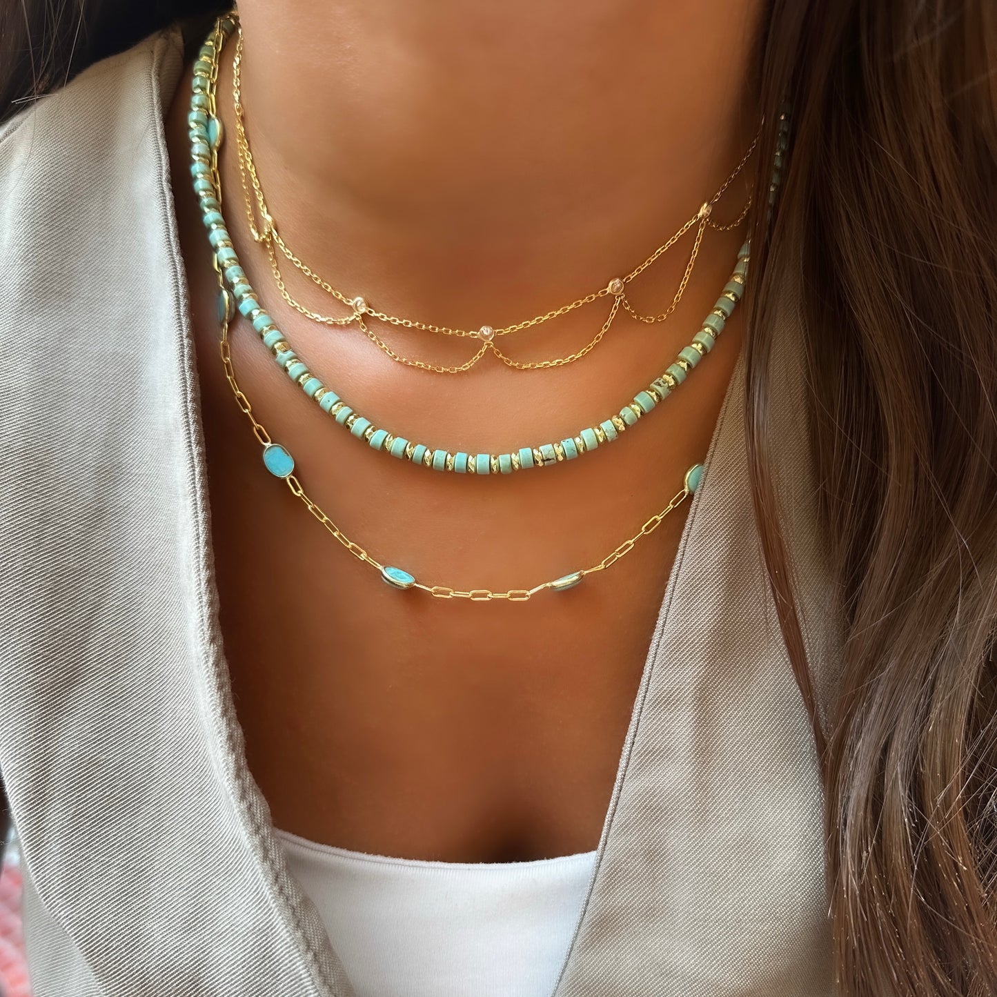 Taşlı Zincir Model Choker