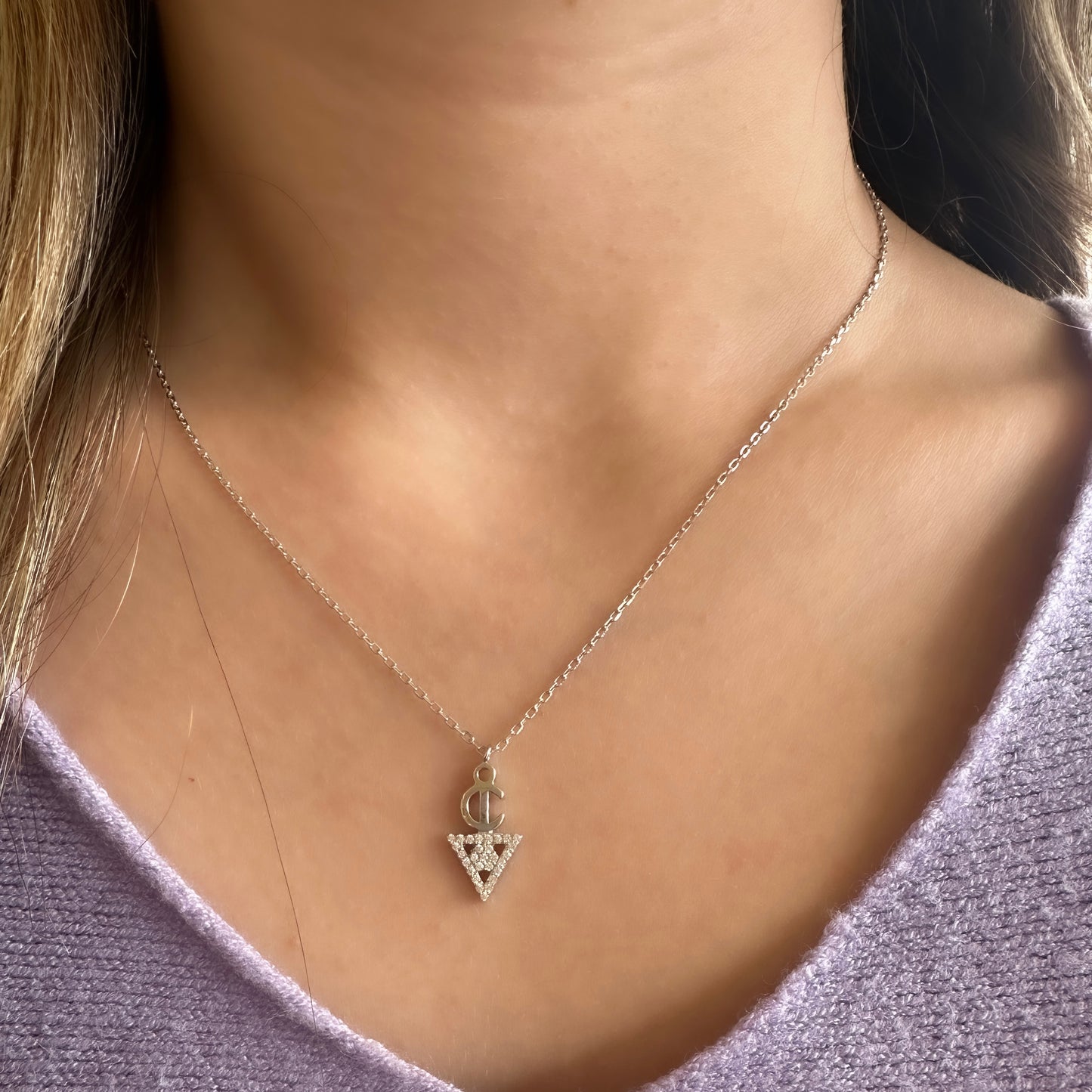 Triangle Model Design Necklace