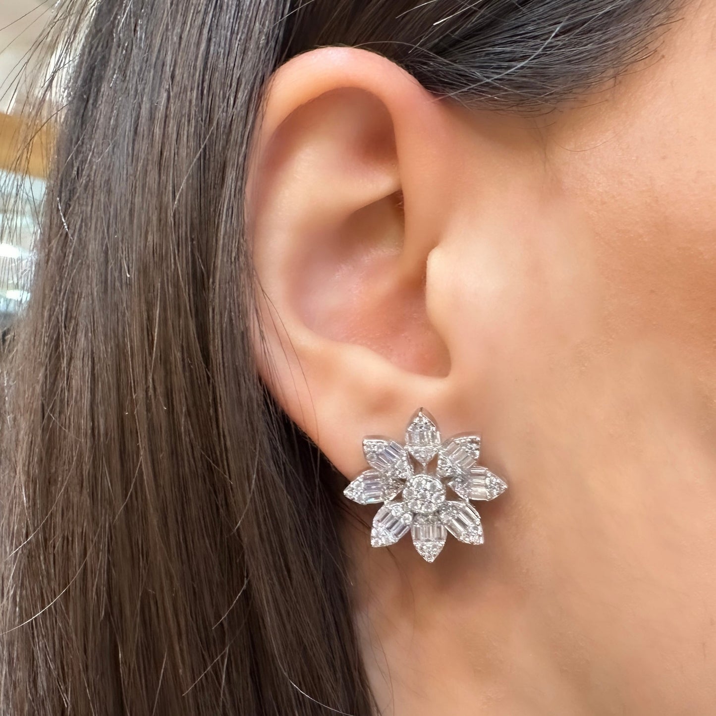 Flower Pin Earrings