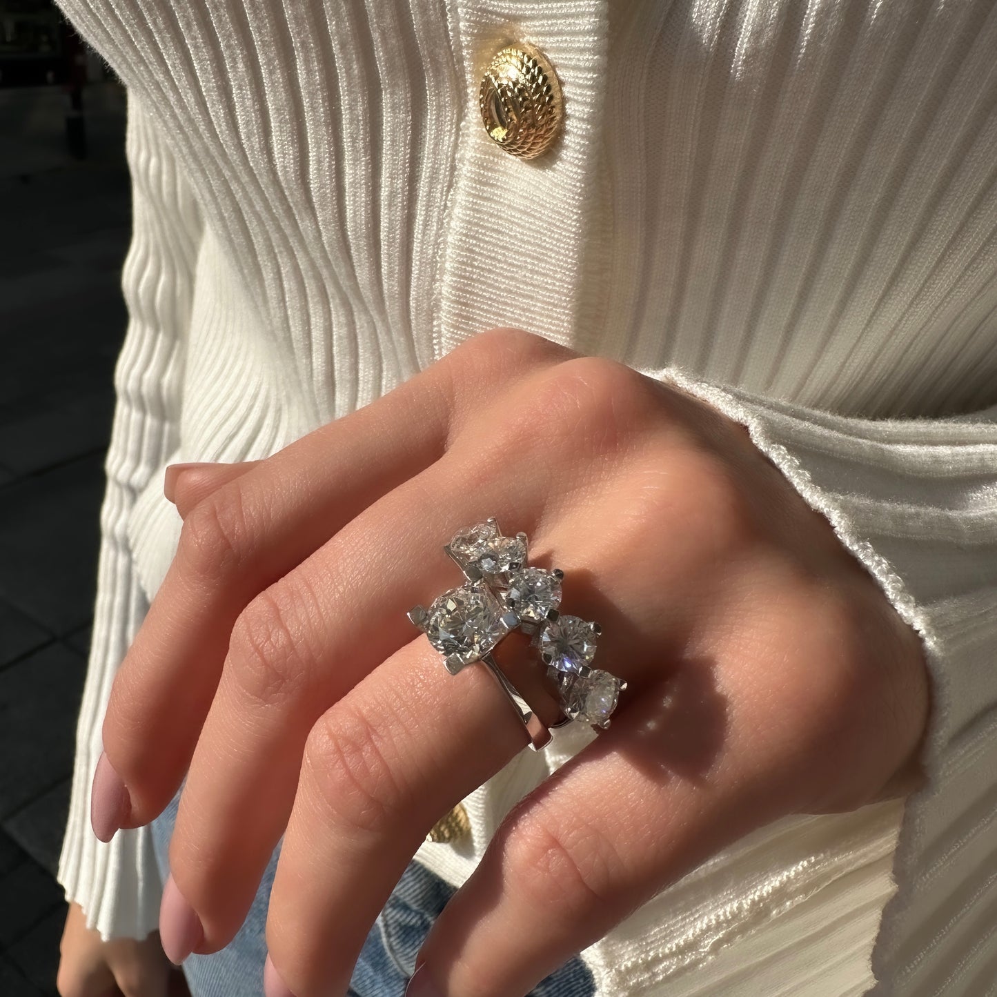 Three Carat Five Stone Ring