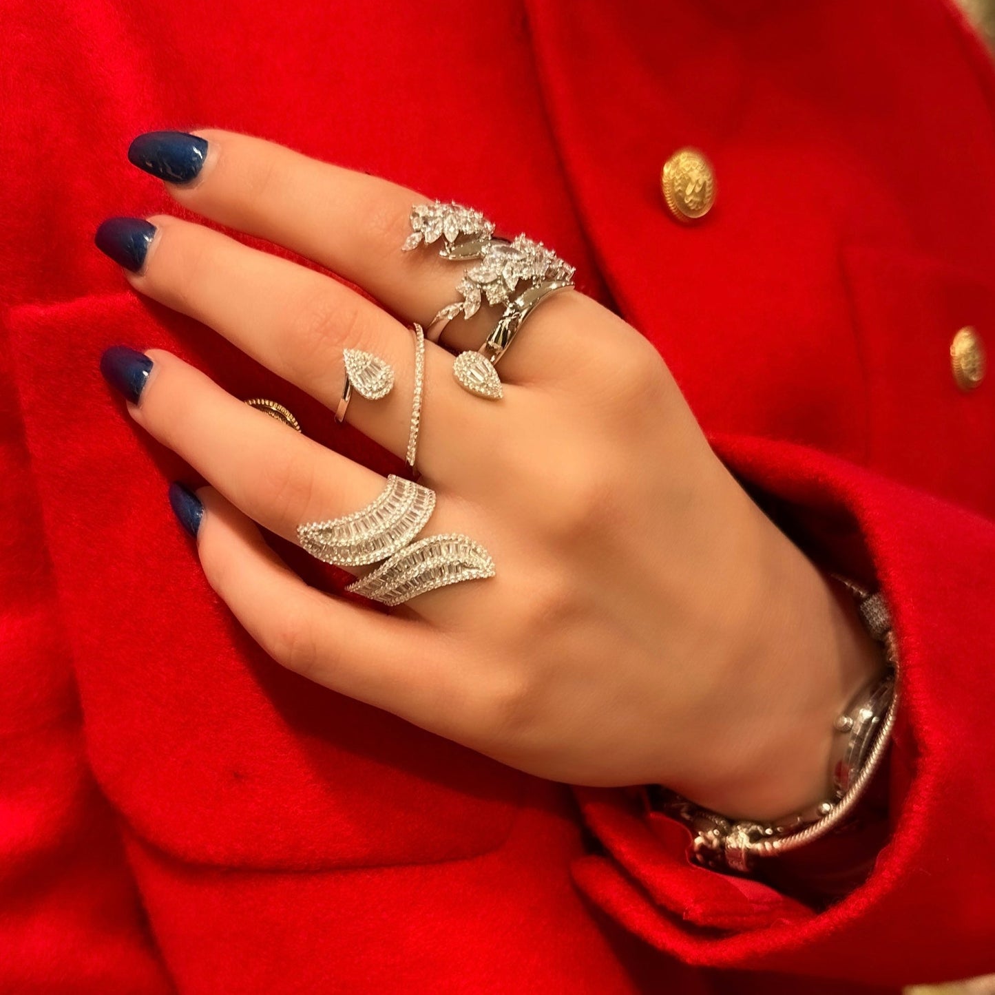 Marquise Leaf Ring