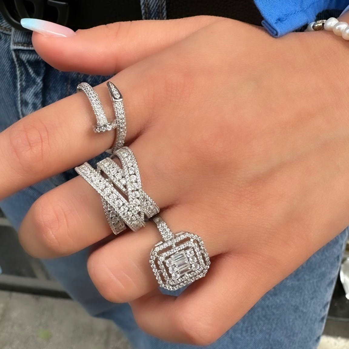 Baguette-Stein-Ring