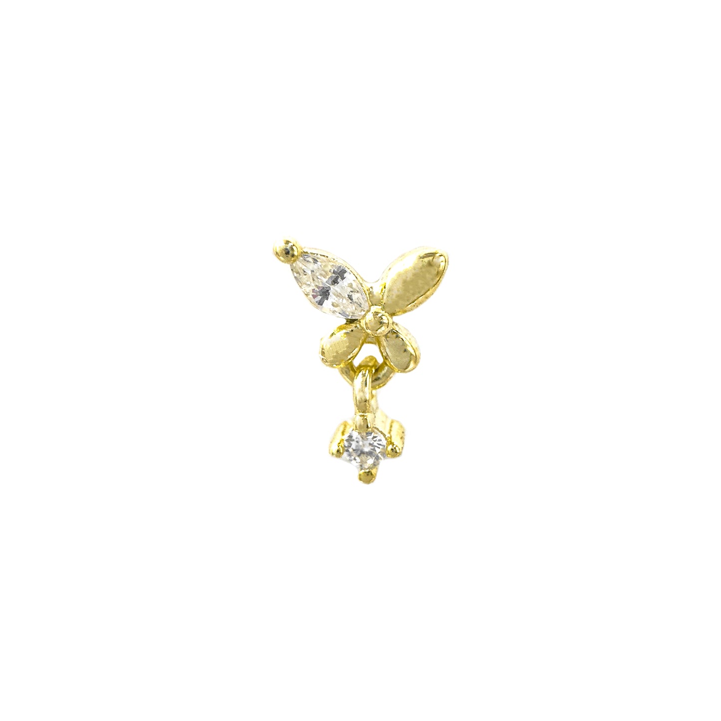 Markiz Taşlı Kelebek Tragus Piercing