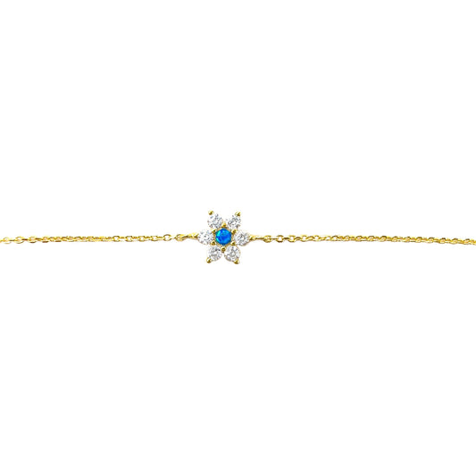 Floral Opal Anklet