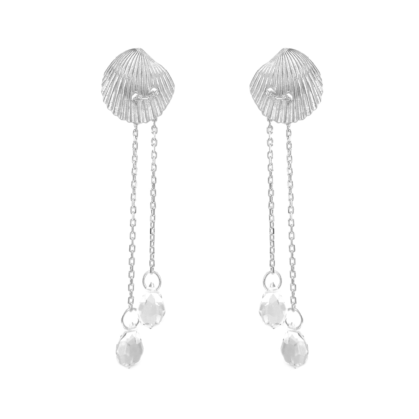 Sea Shell Sallantılı Taşlı Küpe