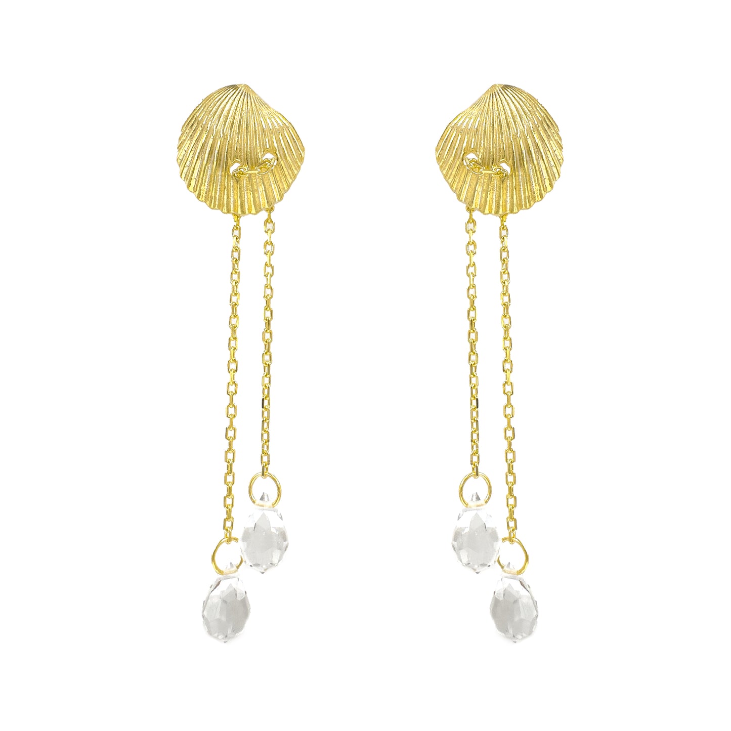 Sea Shell Sallantılı Taşlı Küpe