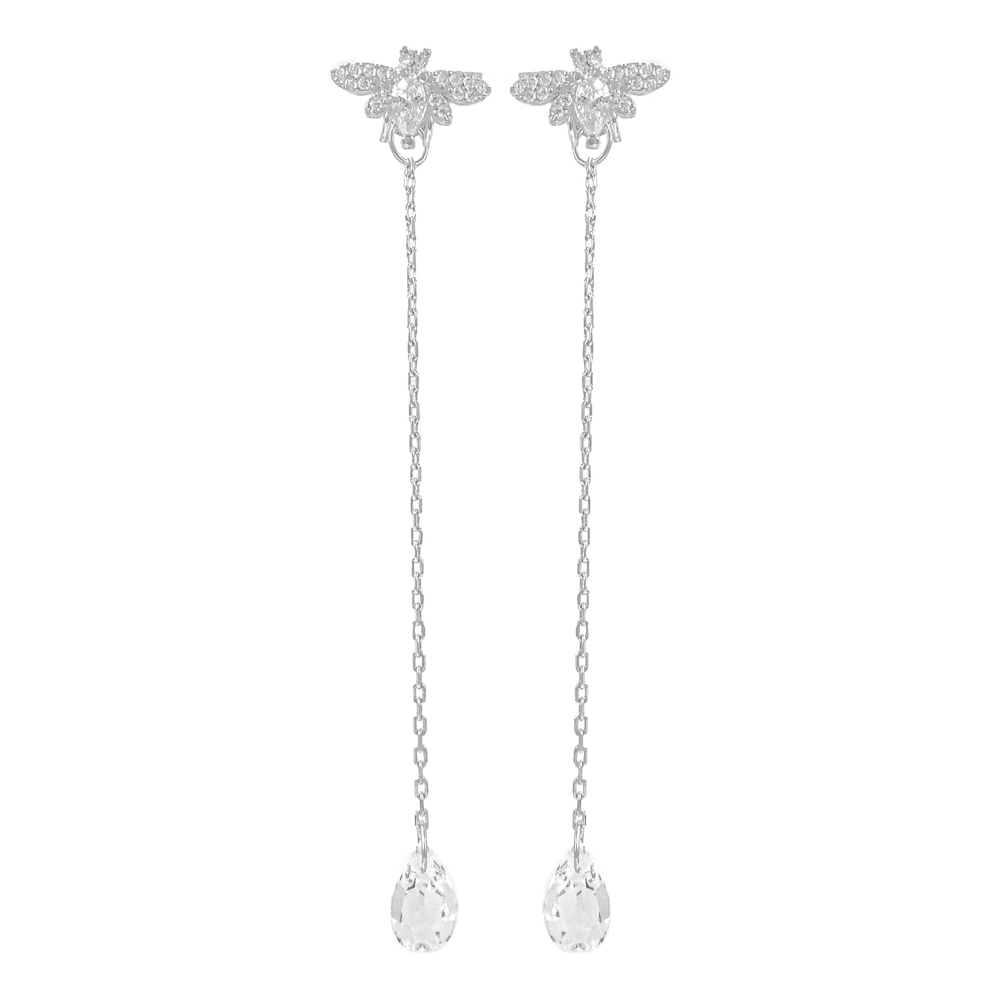 Bee Design Sallantılı Taşlı Küpe