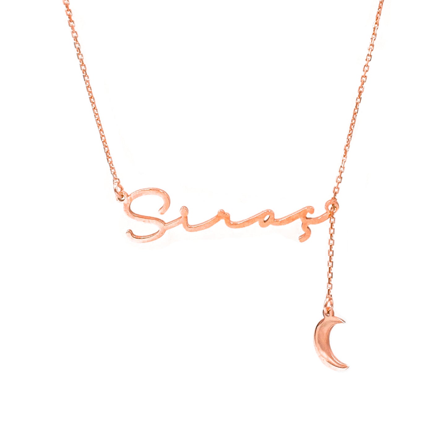 Personalized Name Moon Necklace