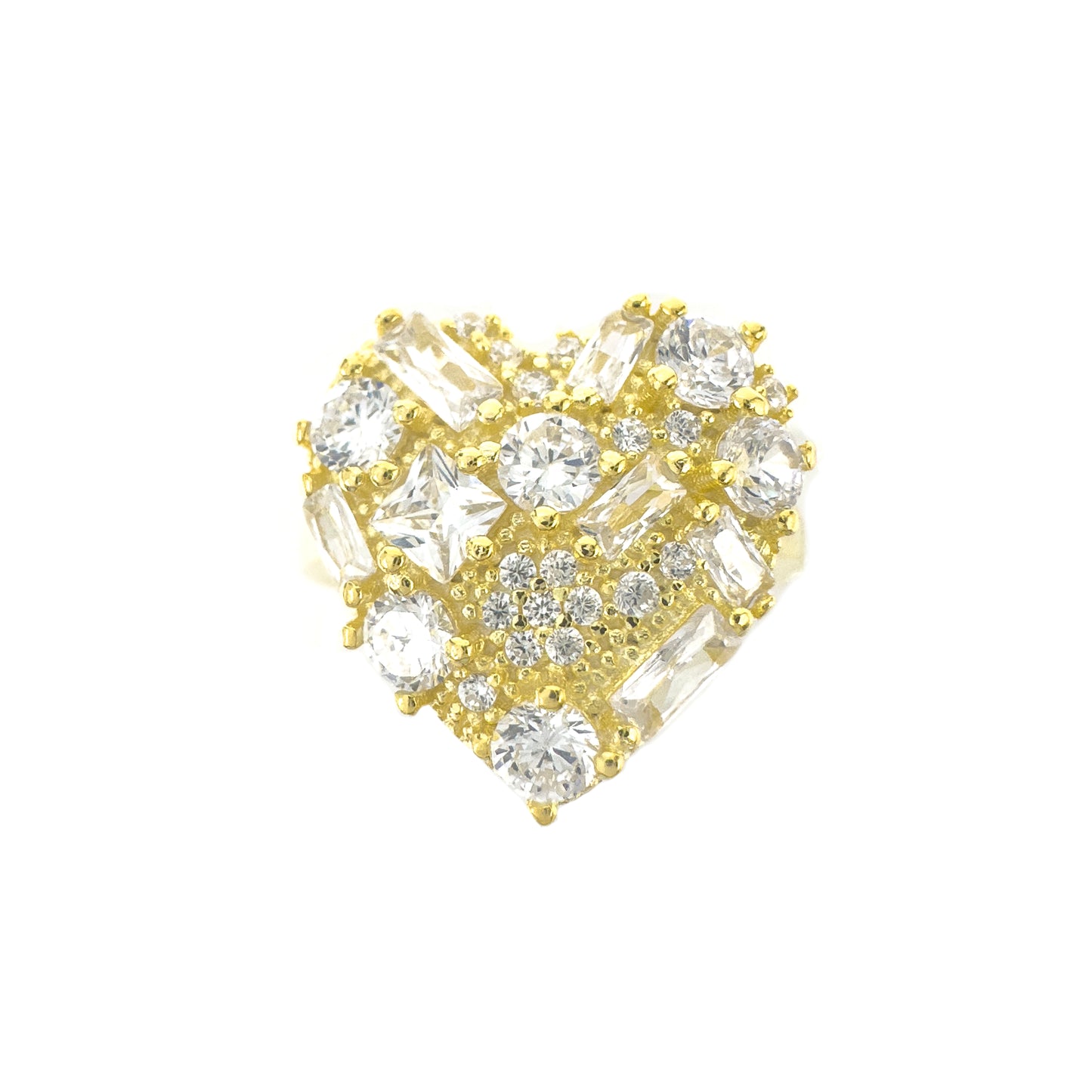 Mixed Stone Heart Ring