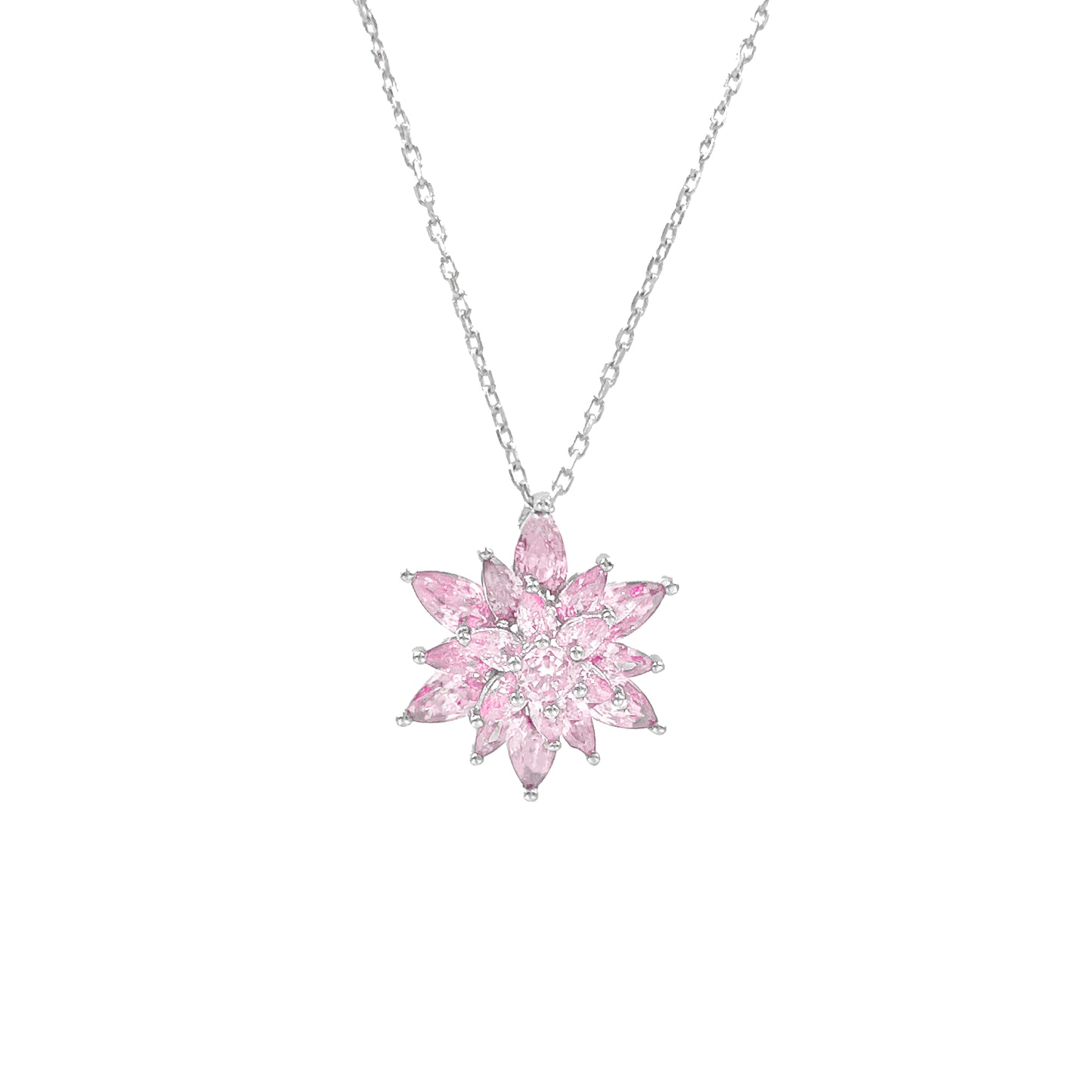 Pembe Lotus Kolye