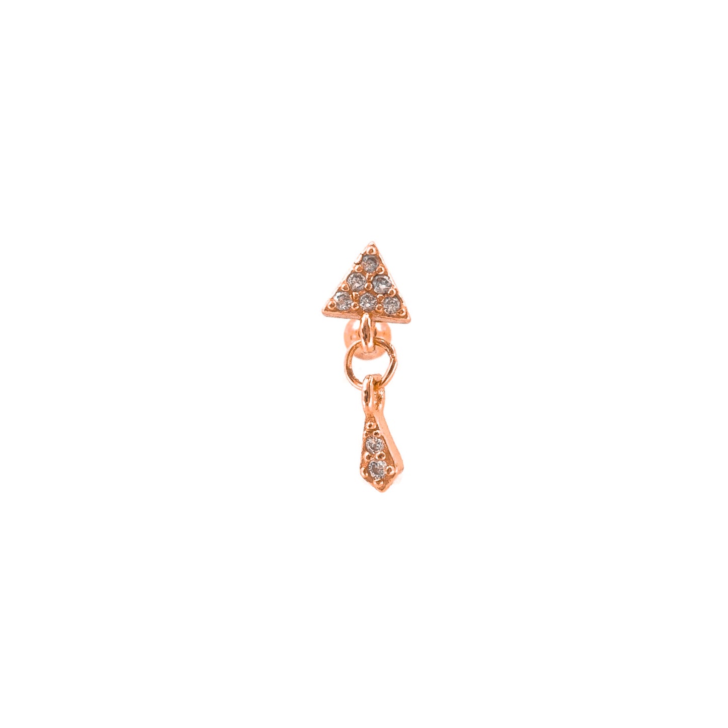 Piercing mit dreieckigem Anhänger