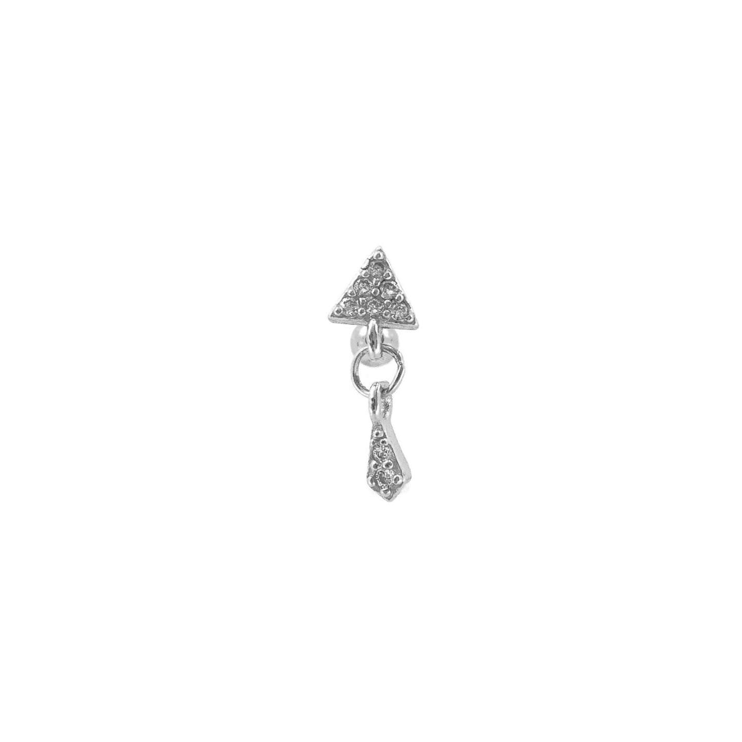 Piercing mit dreieckigem Anhänger