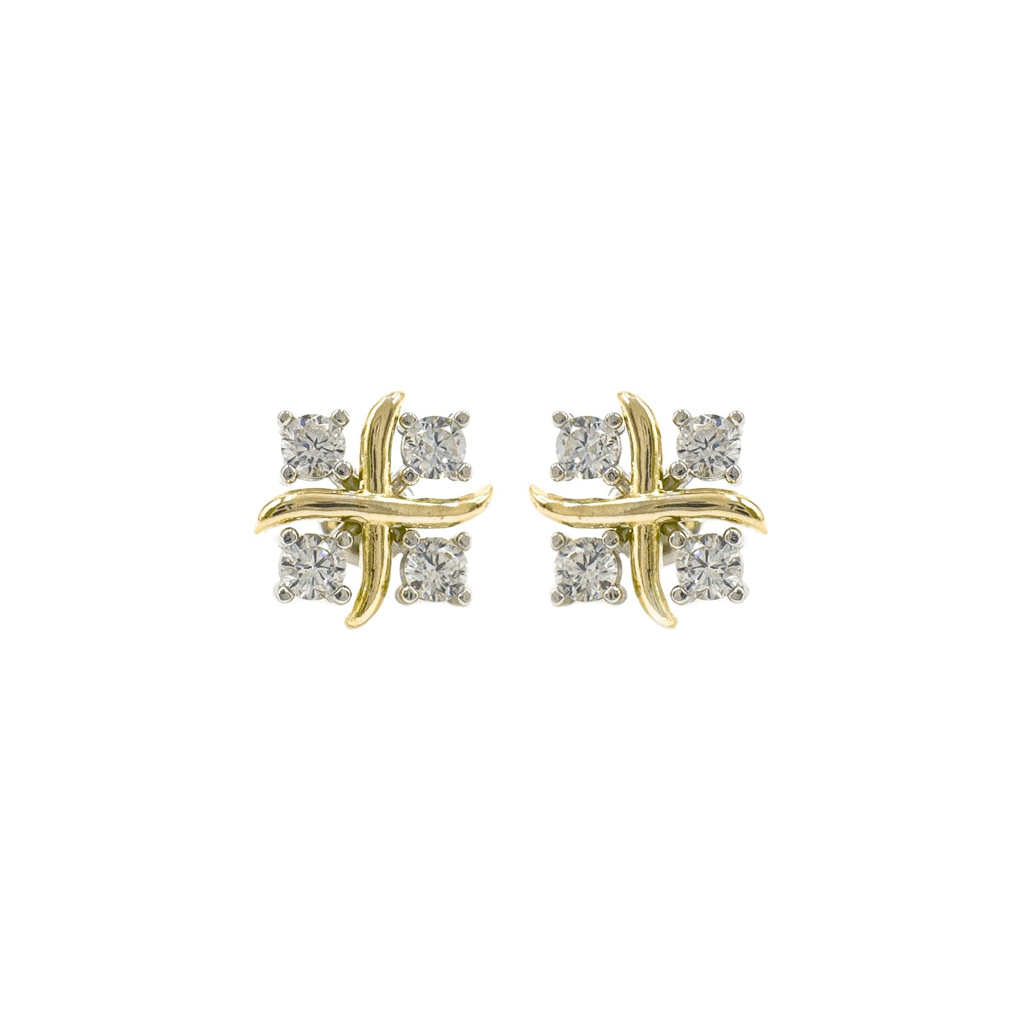 Two Color Stone Earrings