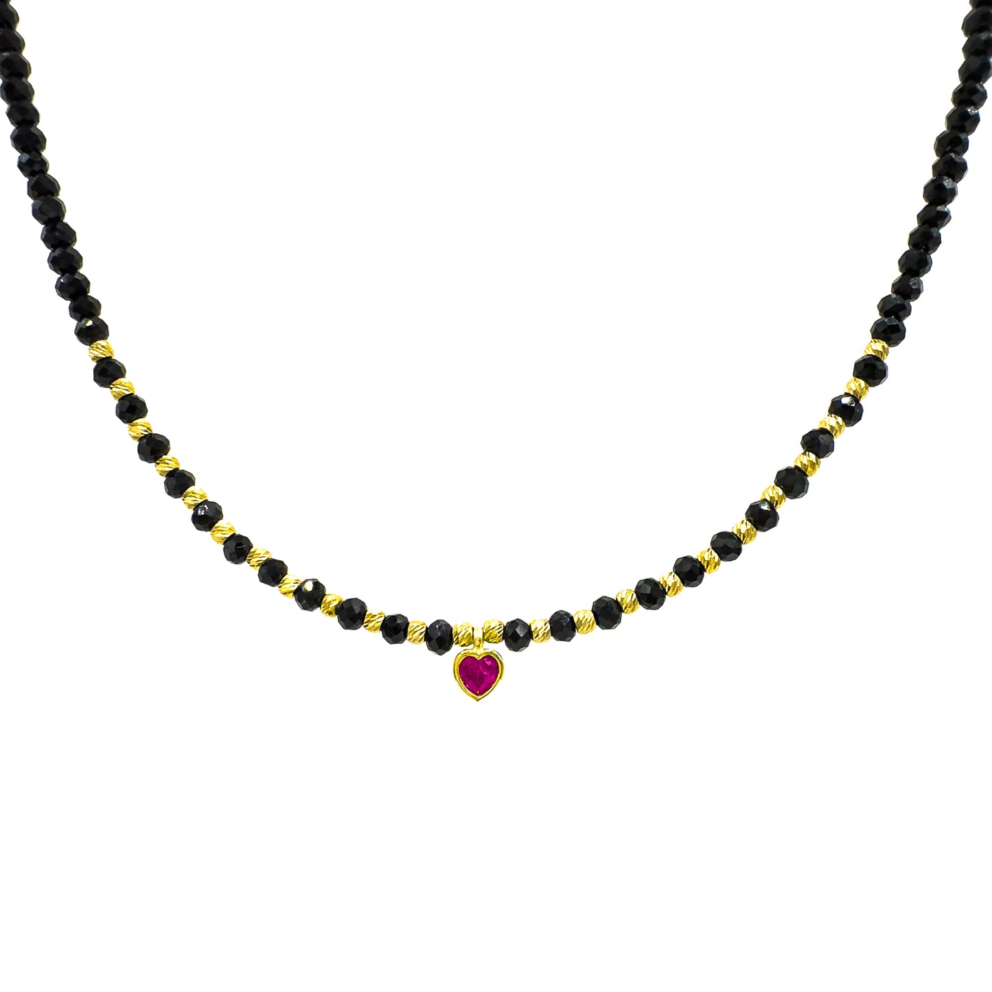 Heart Onyx Natural Stone Necklace