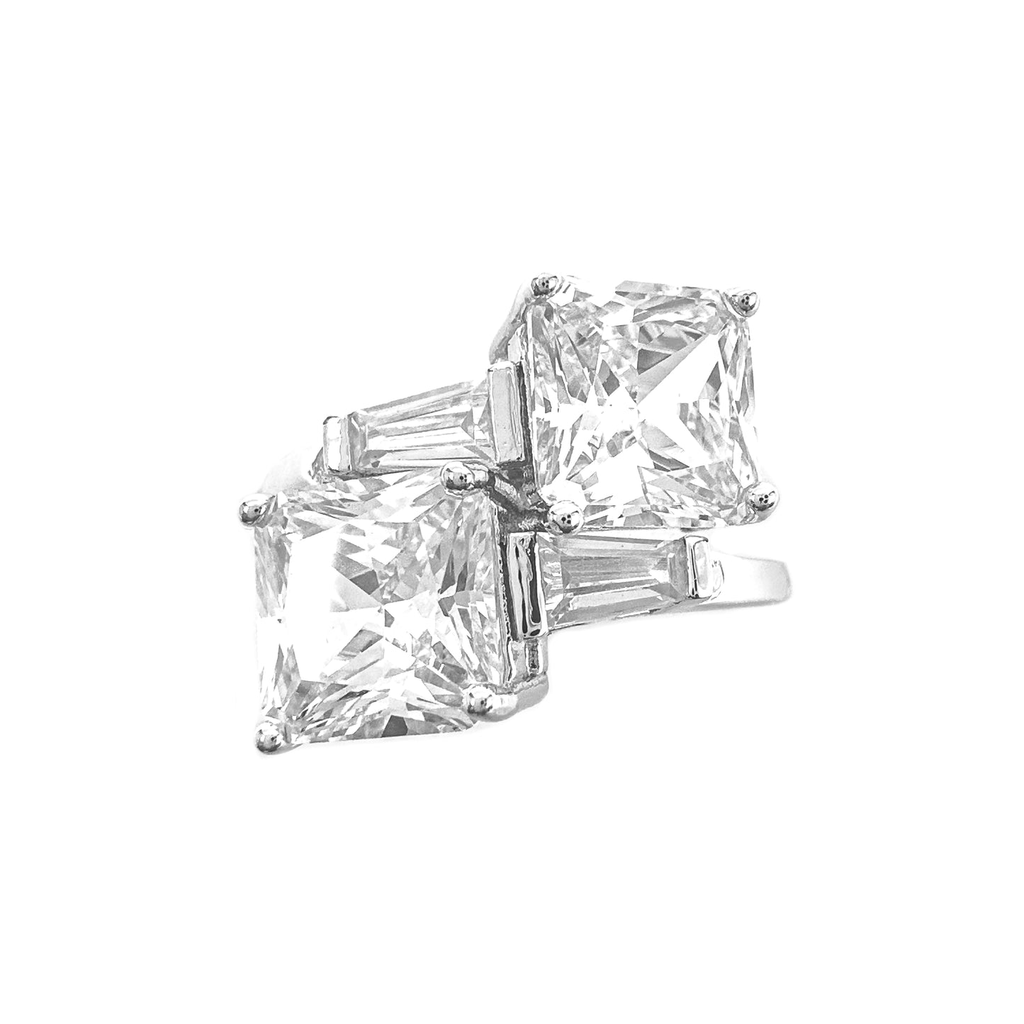 Double Square Stone Ring