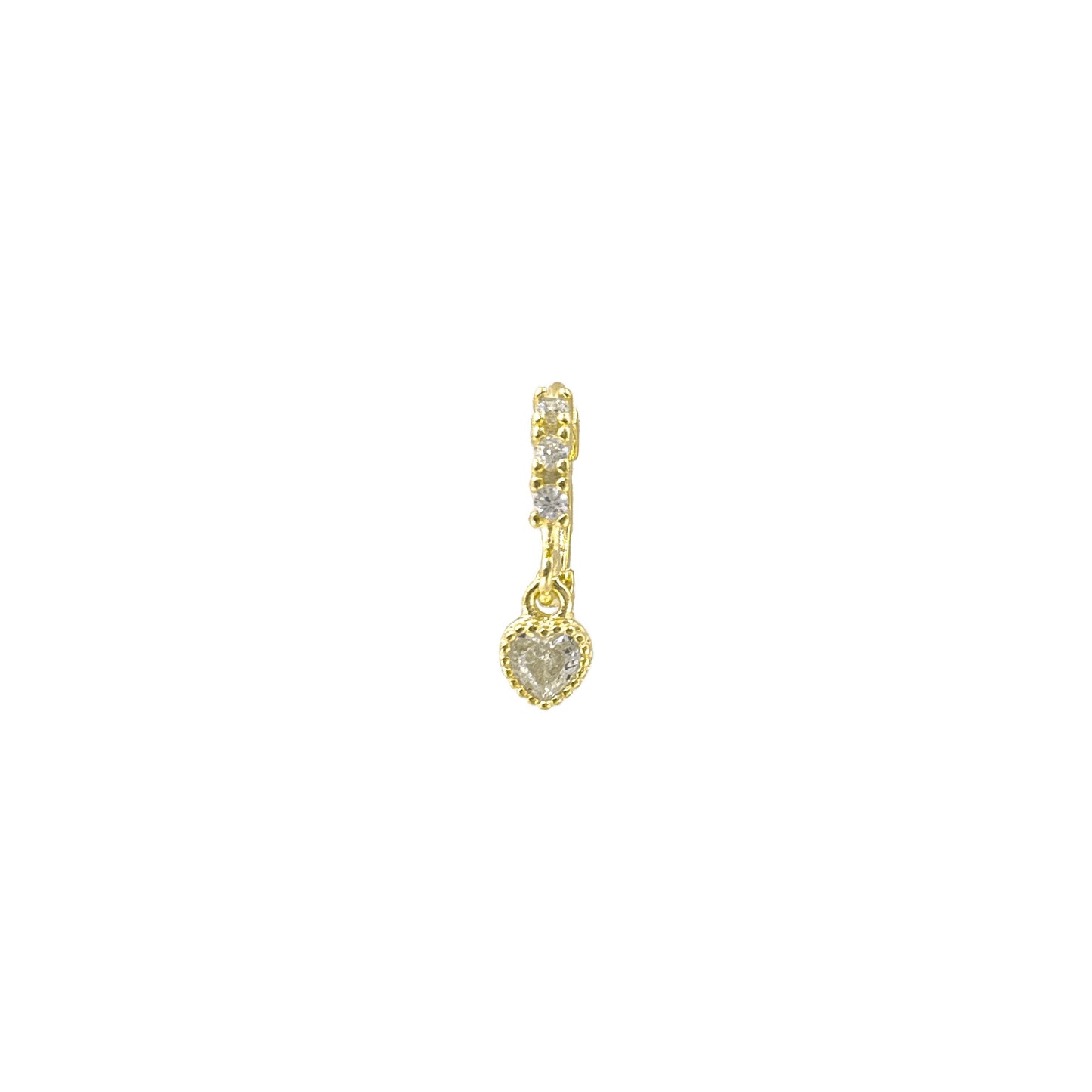 Taşlı Kalp Piercing