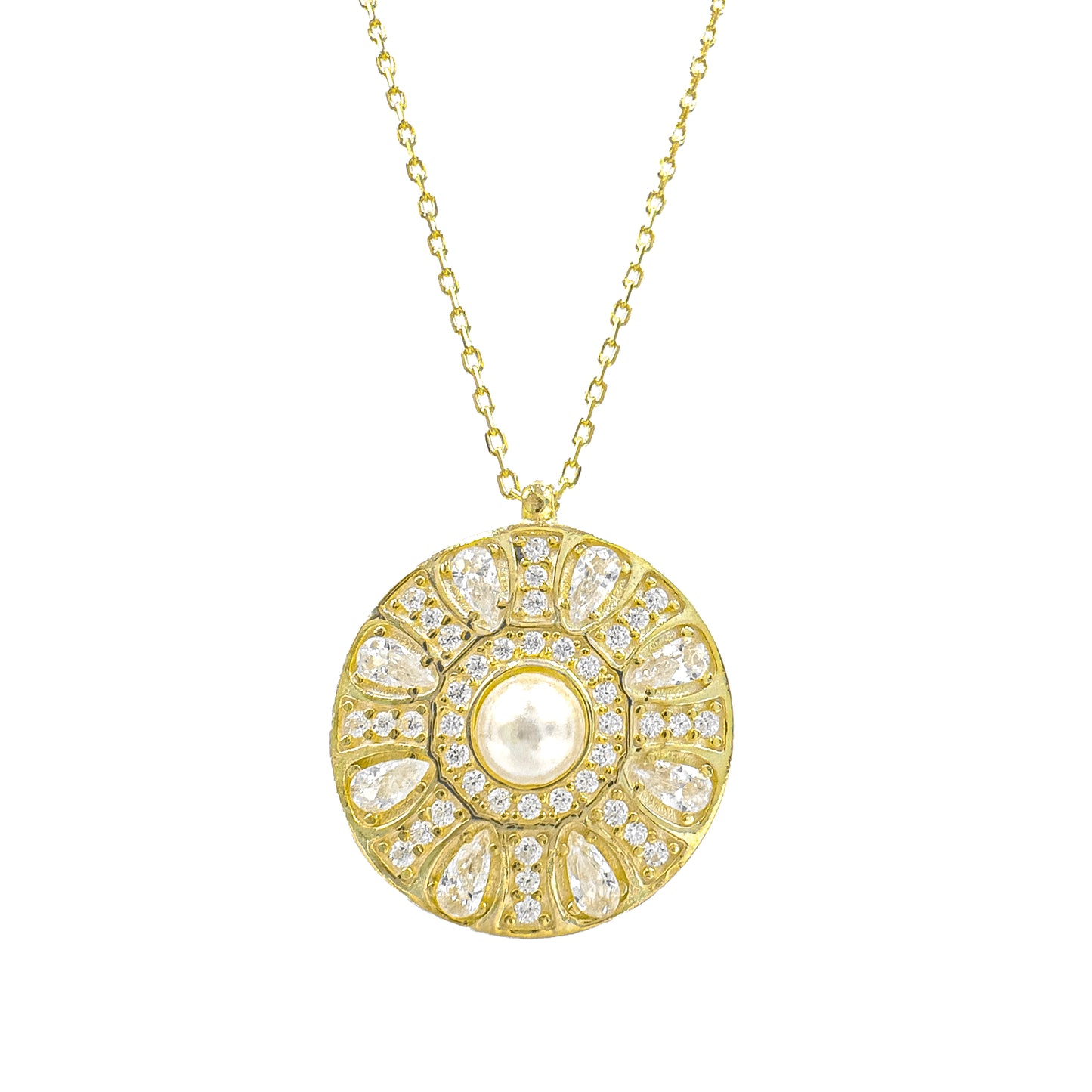 Pearl Vintage Taşlı Kolye