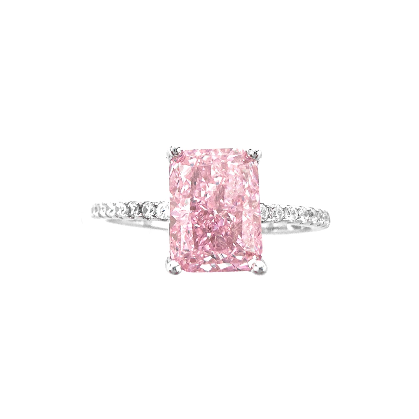 Ice Cut Side Stone Baguette Ring