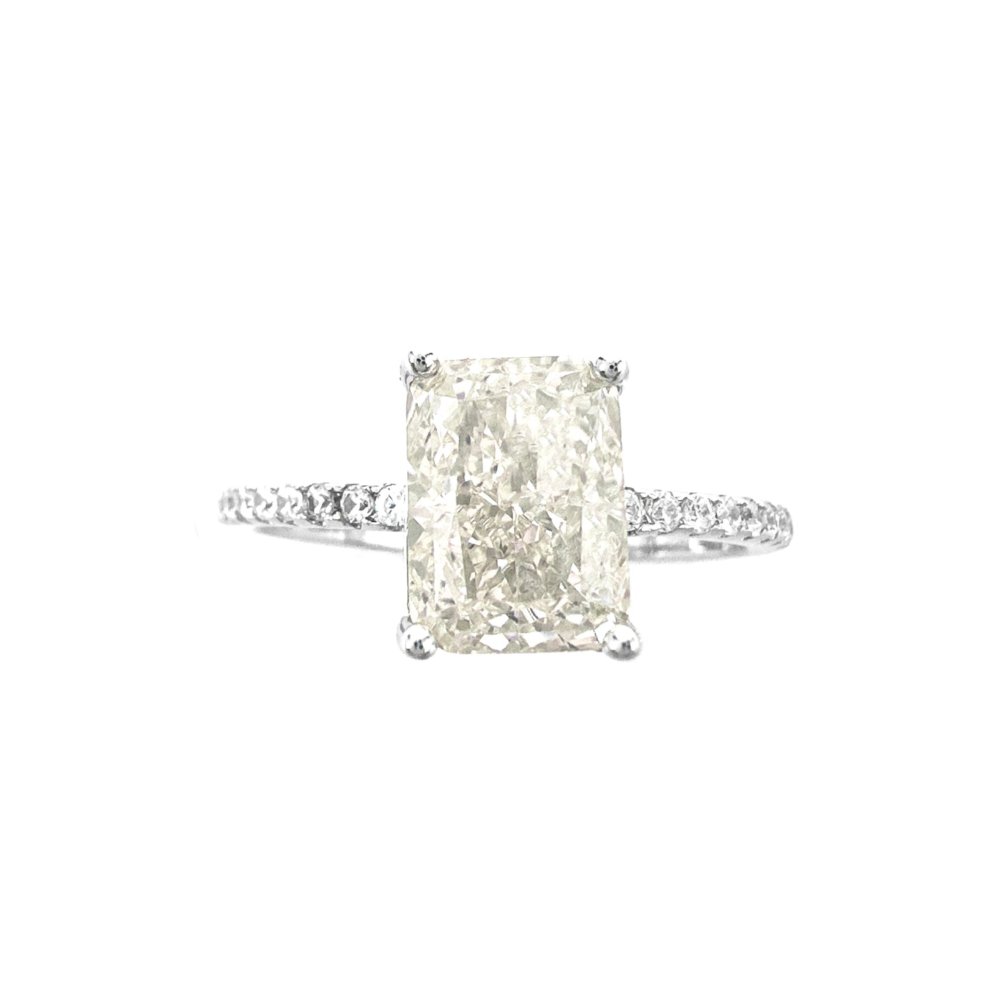 Ice Cut Side Stone Baguette Ring