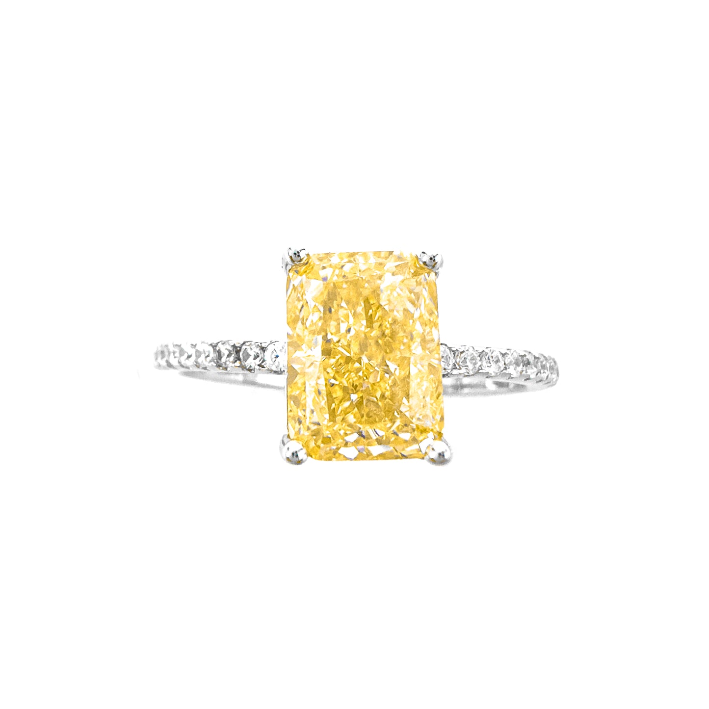 Ice Cut Side Stone Baguette Ring