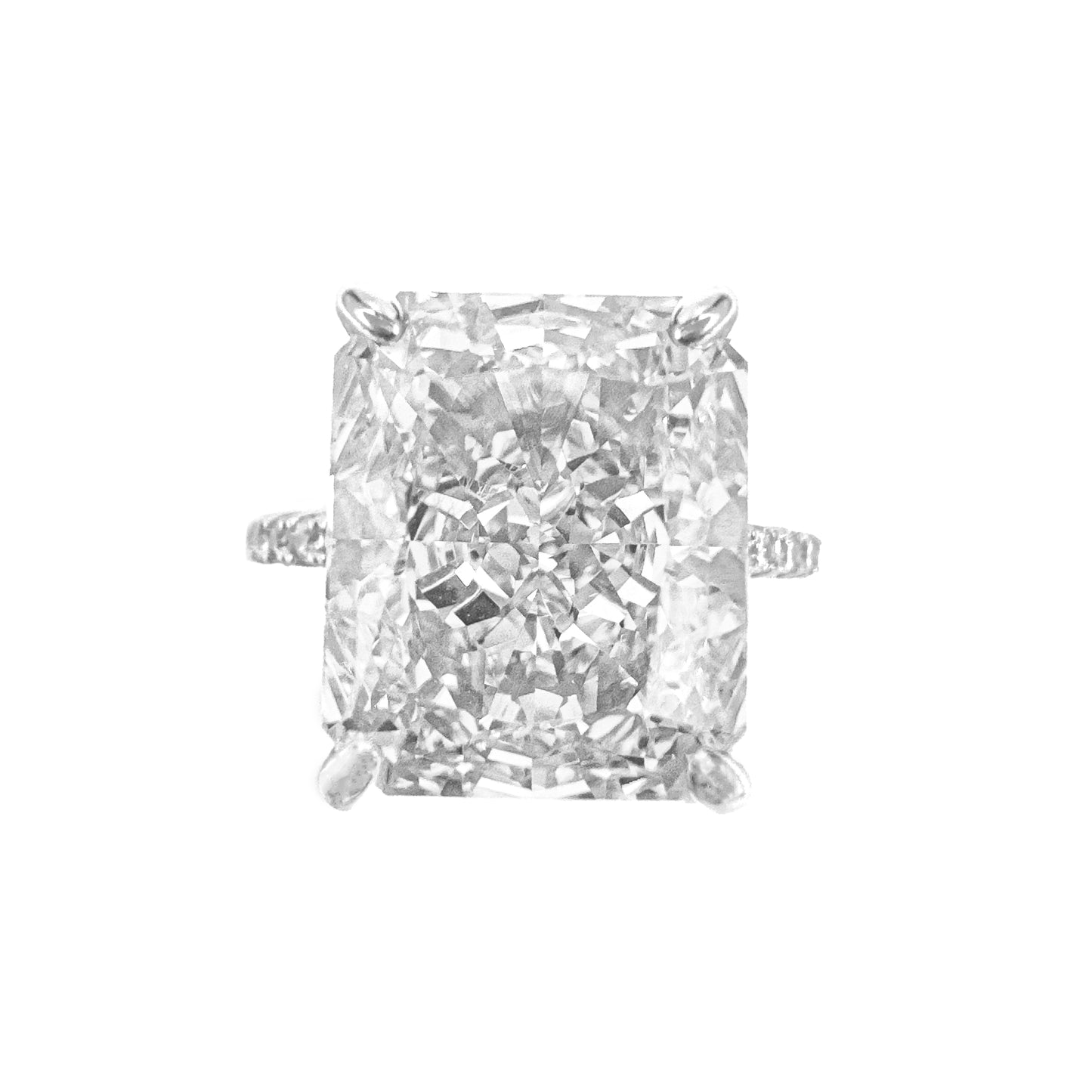 Ice Cut Taşlı Kare Kesim Yüzük