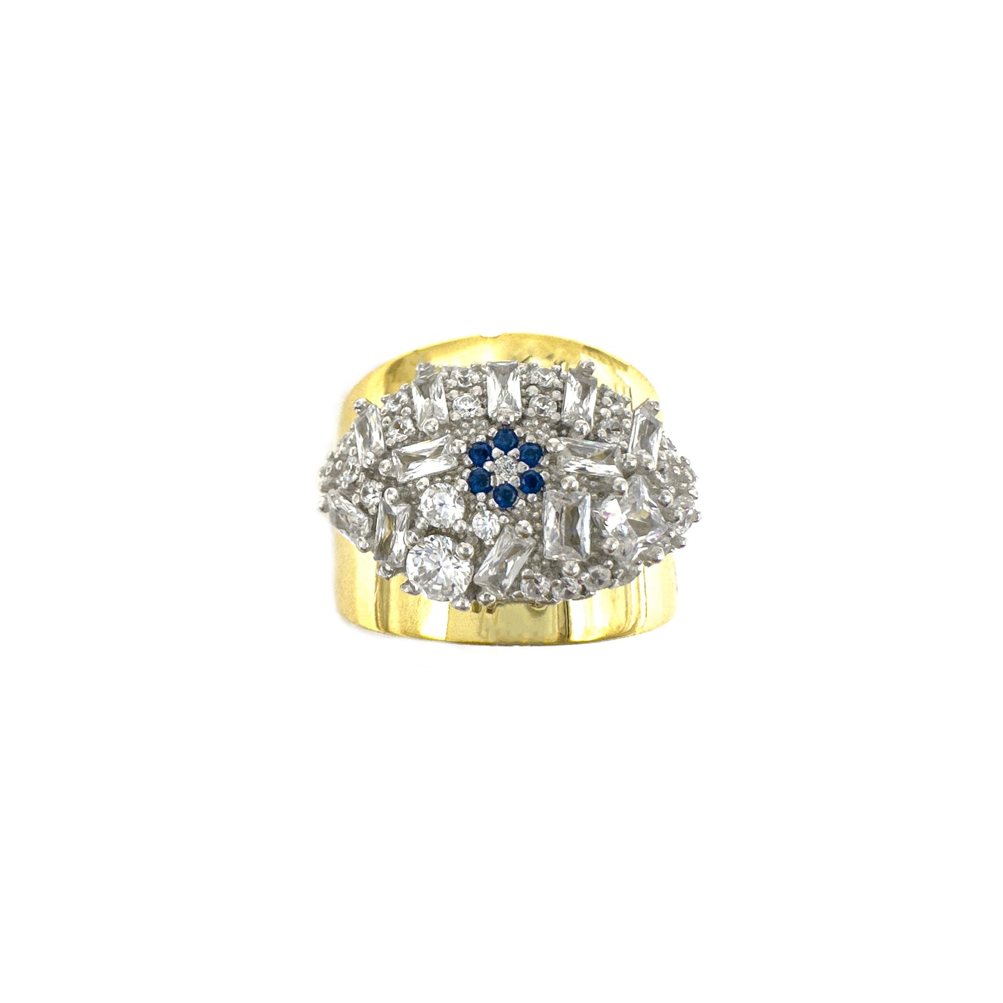 Vintage-Ring mit gemischten Steinen