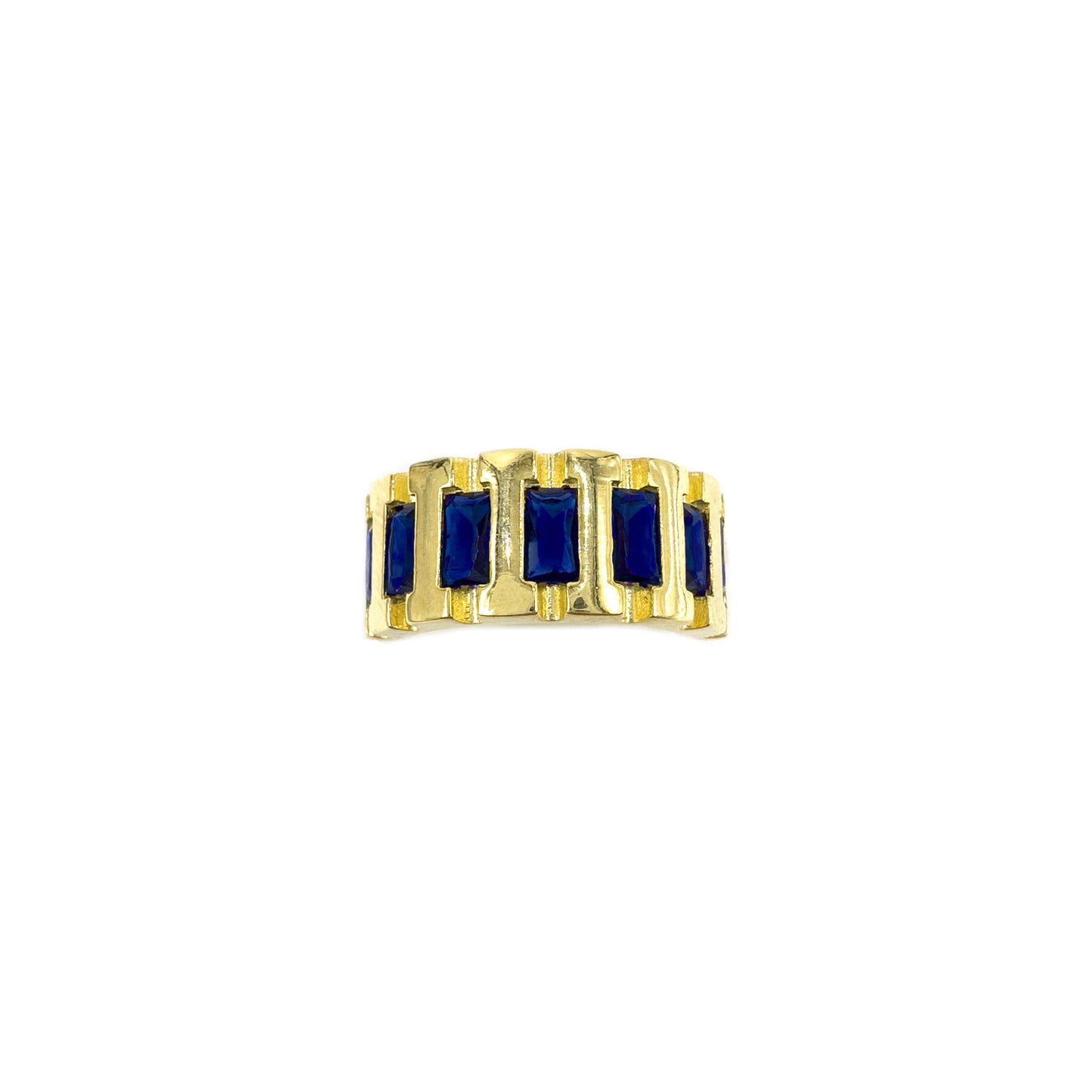 Vintage Ring with Navy Blue Stone