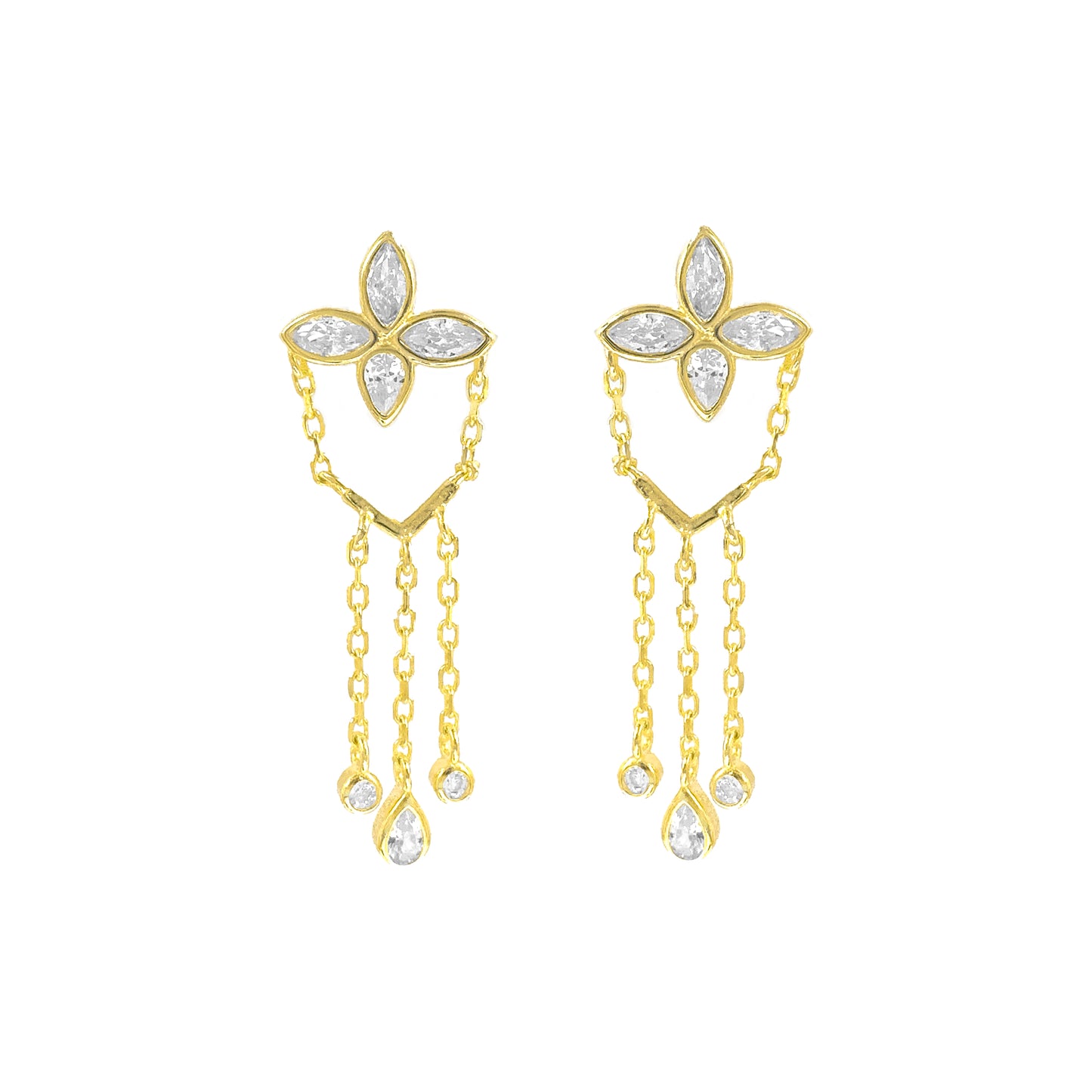 Markiz Design Trio Sallantılı Küpe