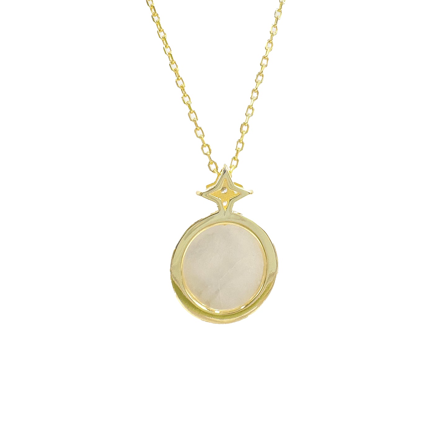 Mother of Pearl Moon Detail Necklace
