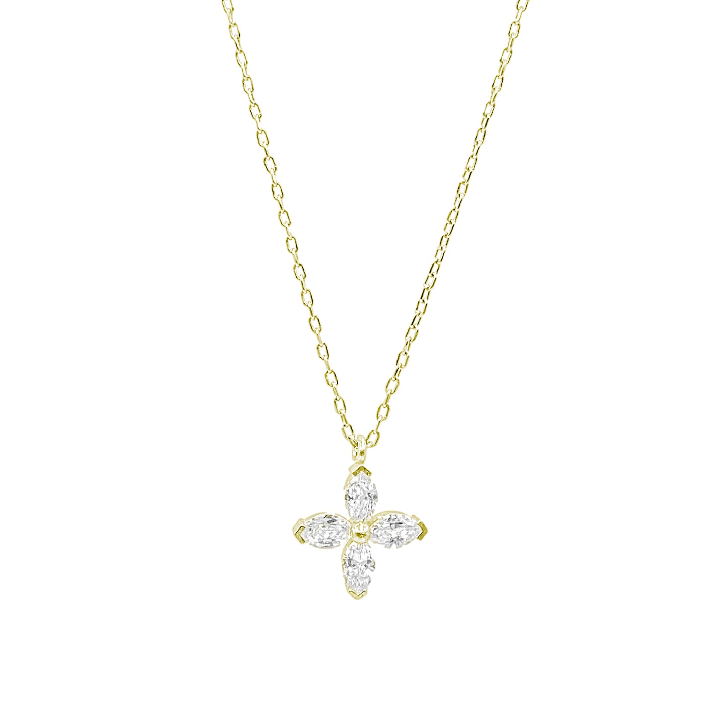 Marquise-Blumen-Halskette