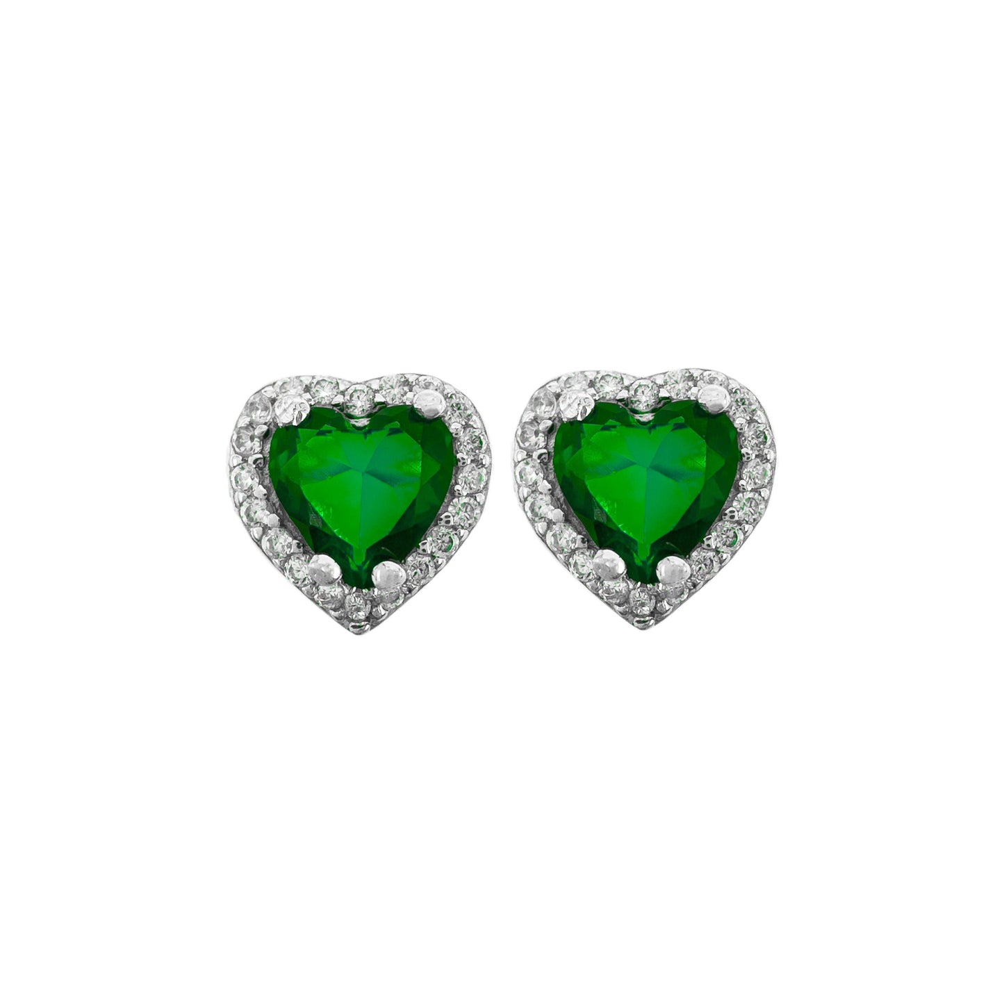 Colorful Stone Heart Earrings