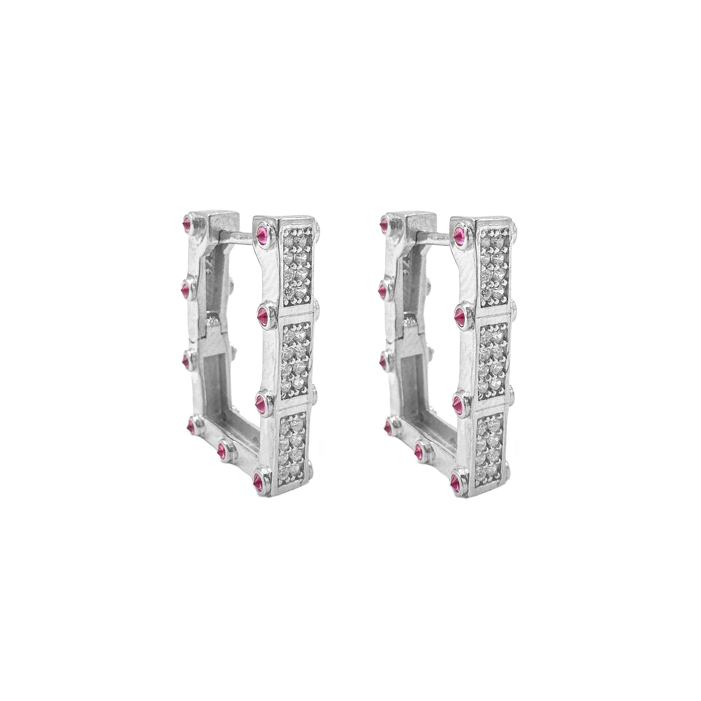 Fuşya Taşlı Serenay Küpe