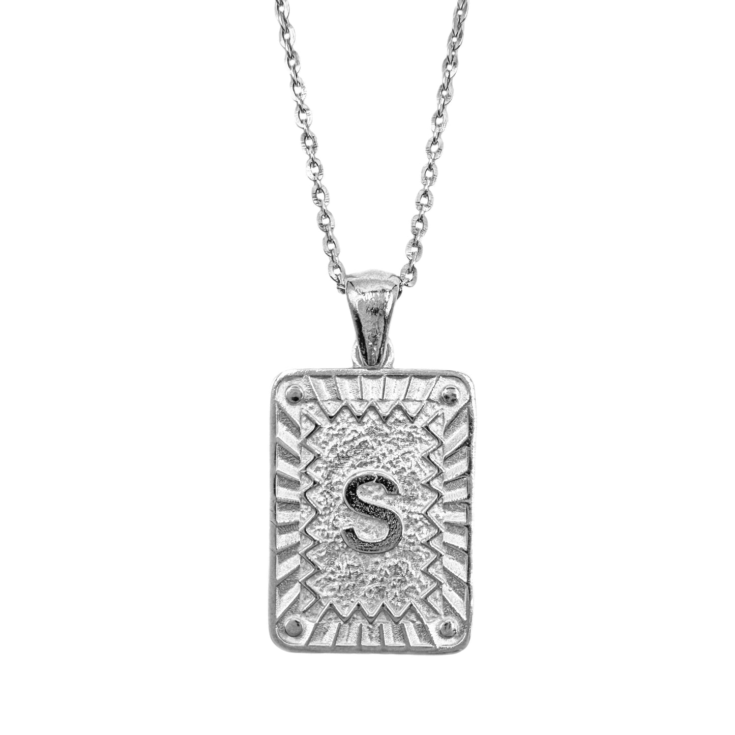 Plate Letter Necklace