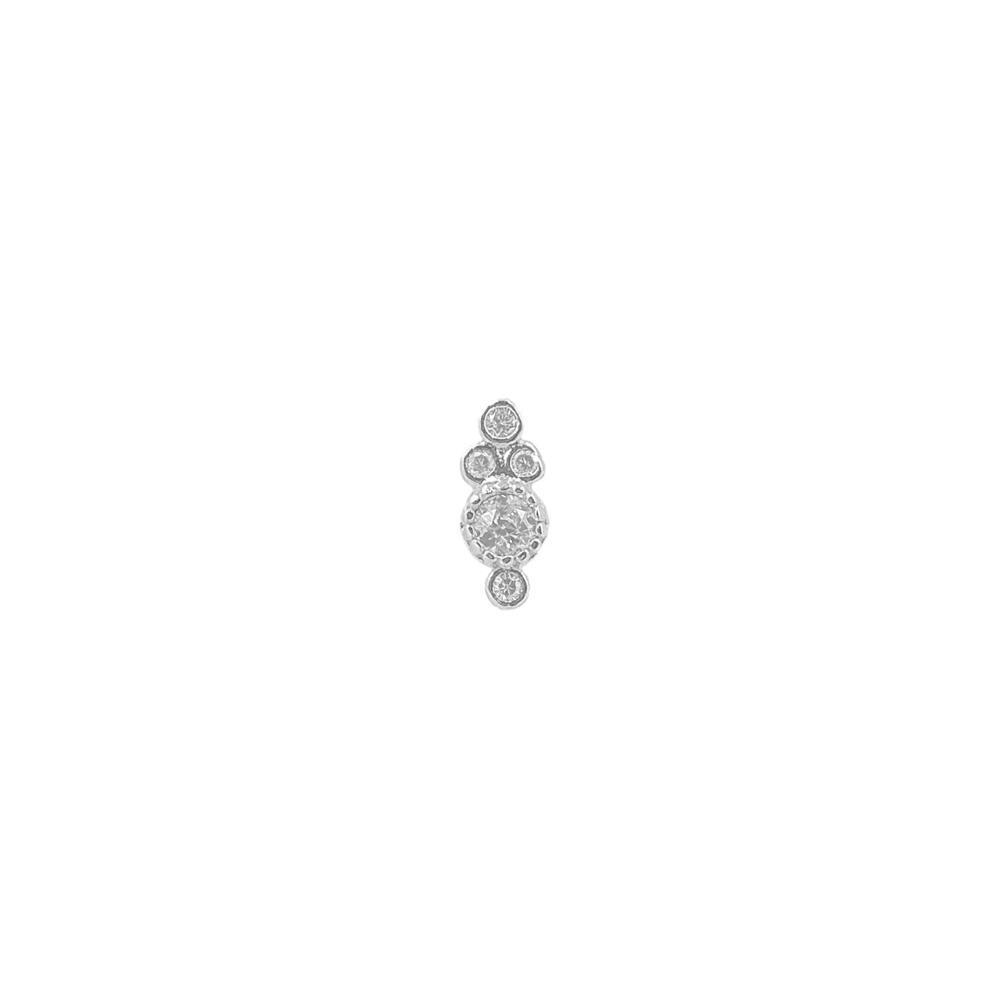 Beş Taşlı Tasarım Piercing