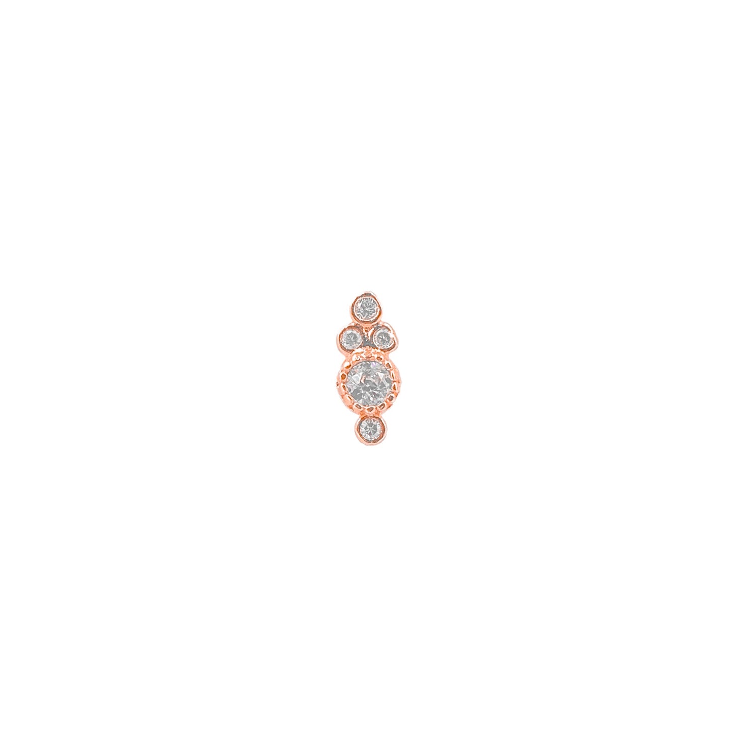 Beş Taşlı Tasarım Piercing
