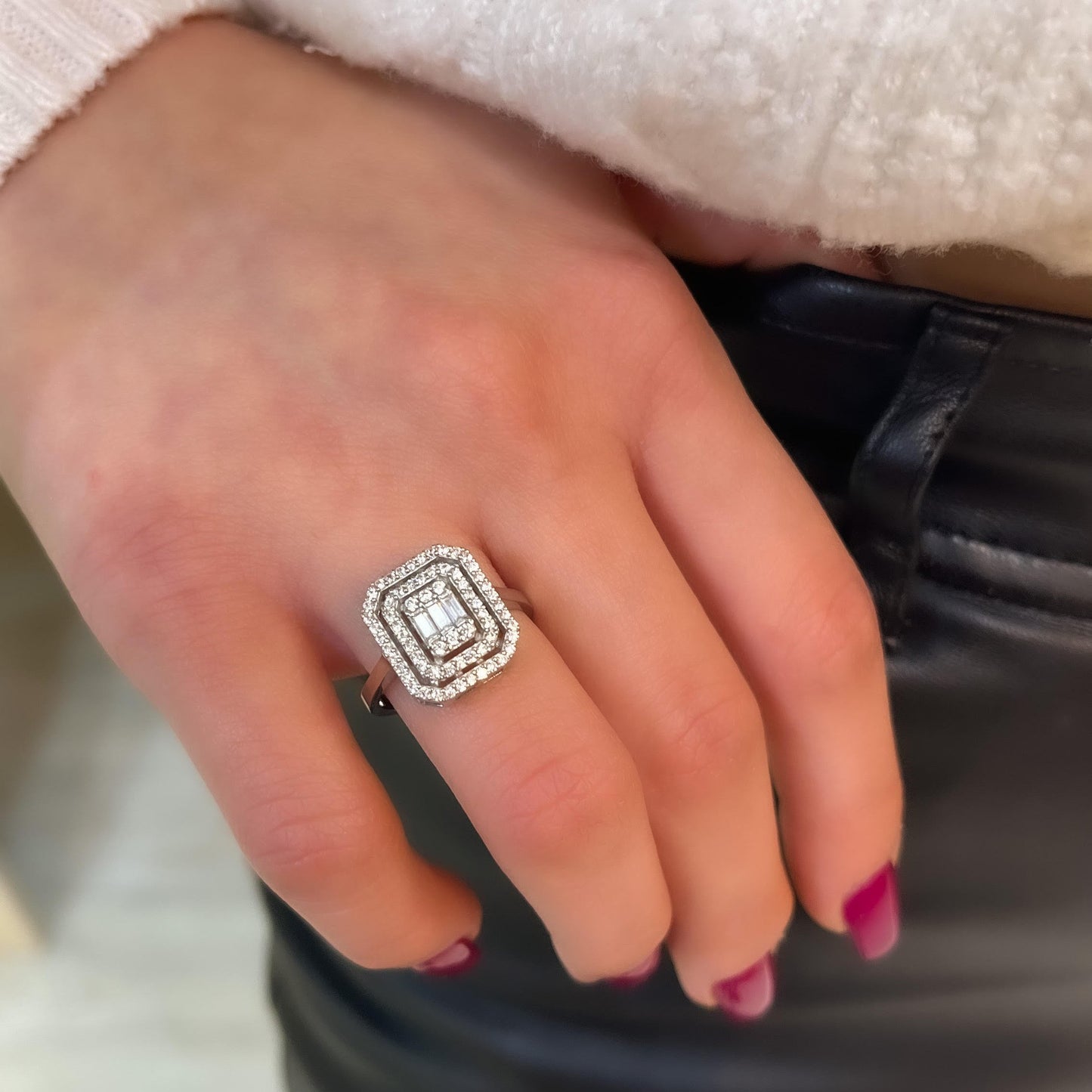 Baguette-Stein-Ring