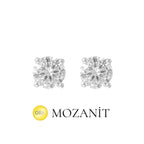 Dört Mm Mozanit Tektaş Küpe