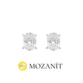 Bir Karat Mozanit Oval Küpe