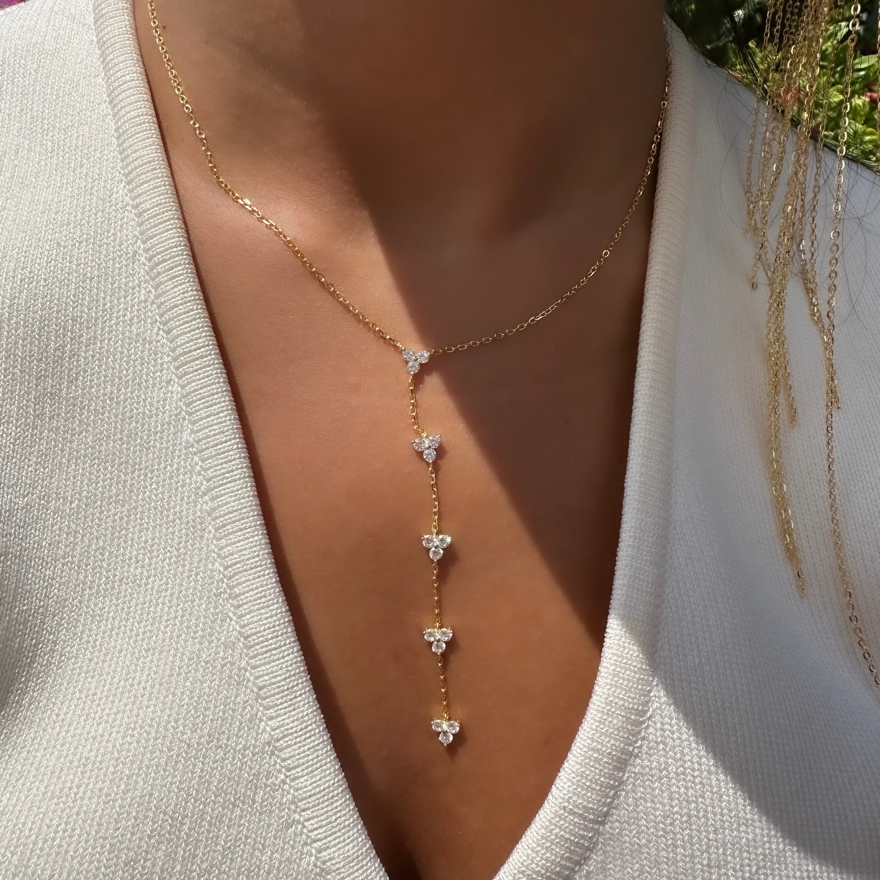 Üzüm Taşlı Y Kolye