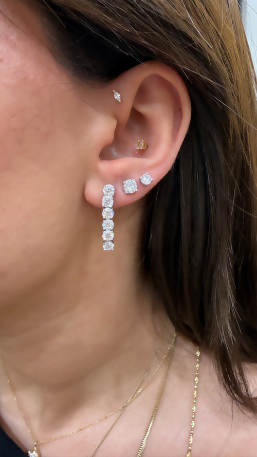 4 mm Mozanit Suyolu Küpe