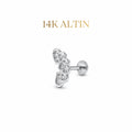 14K Üçlü Kalp Piercing