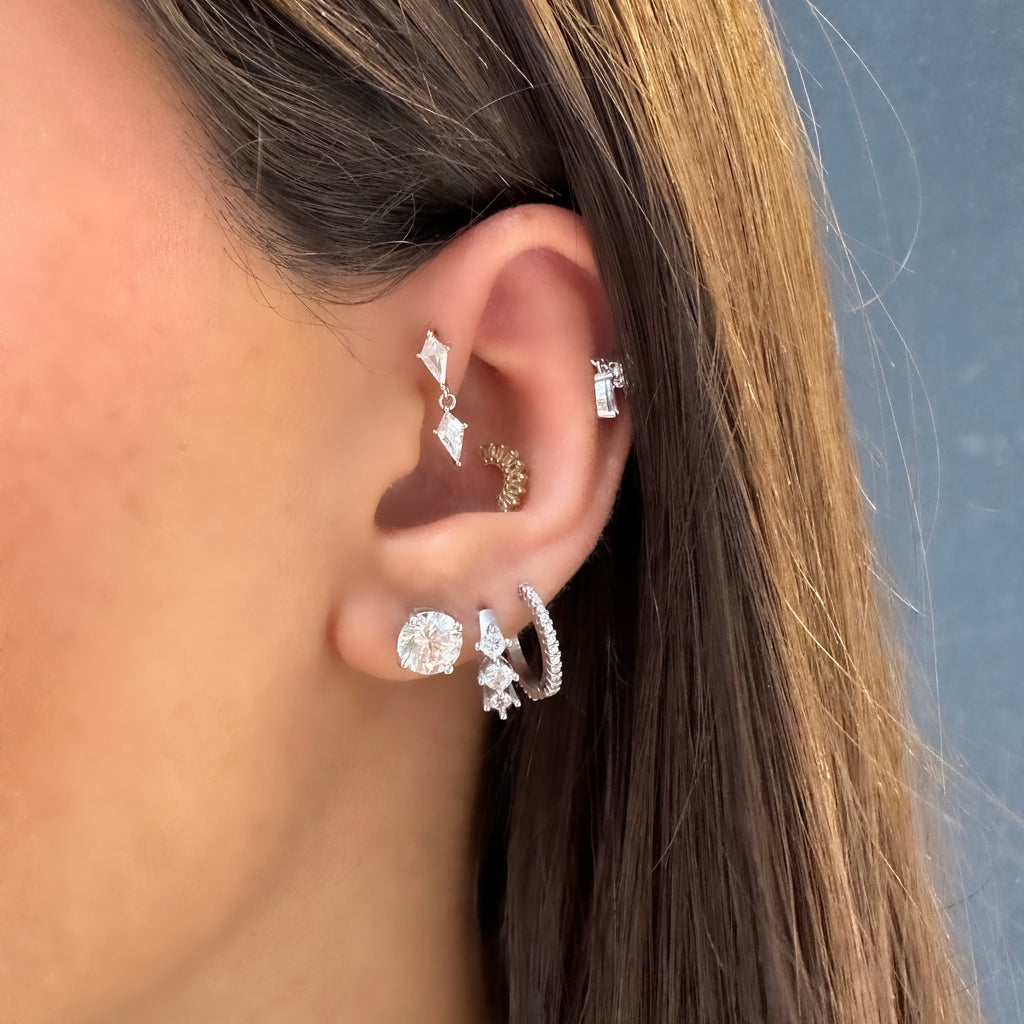 Orta Boy G-Color Yuvarlak Küpe