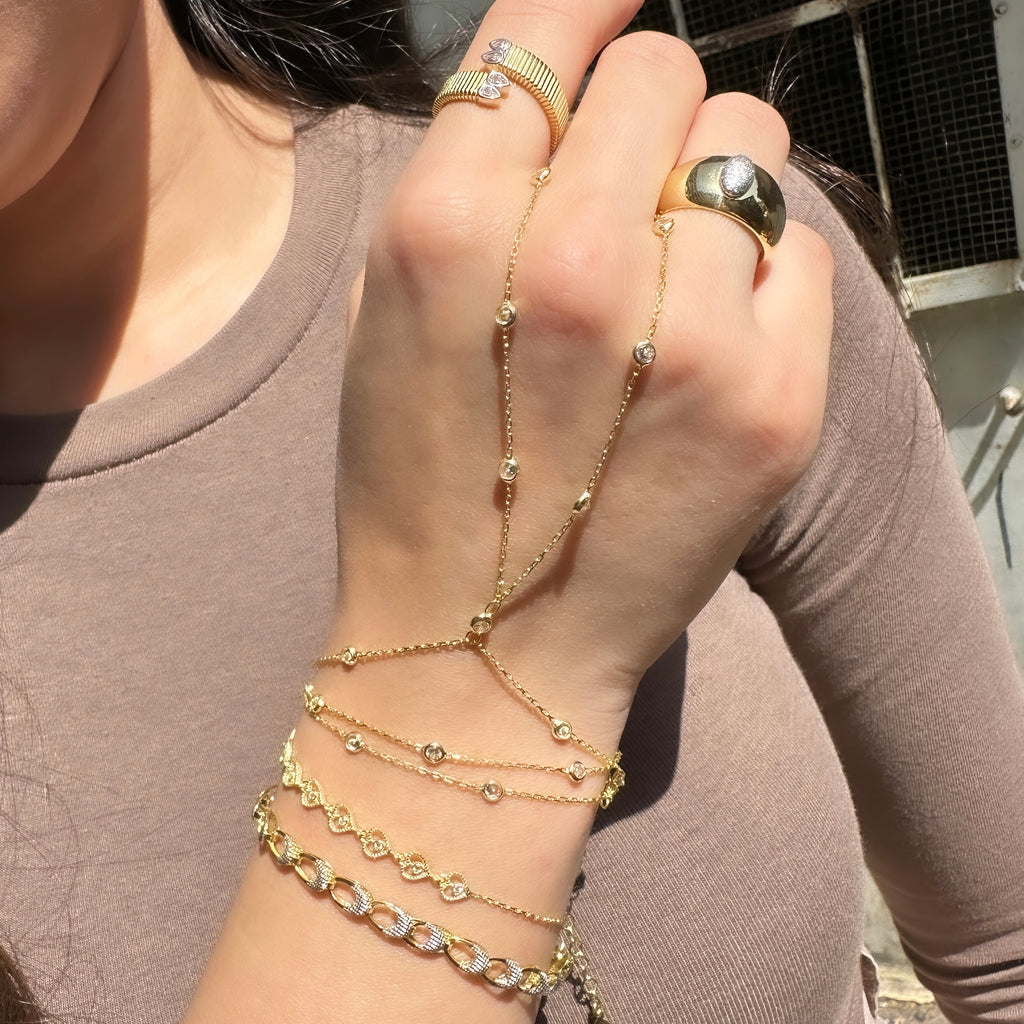 Taşlı Heart Bileklik