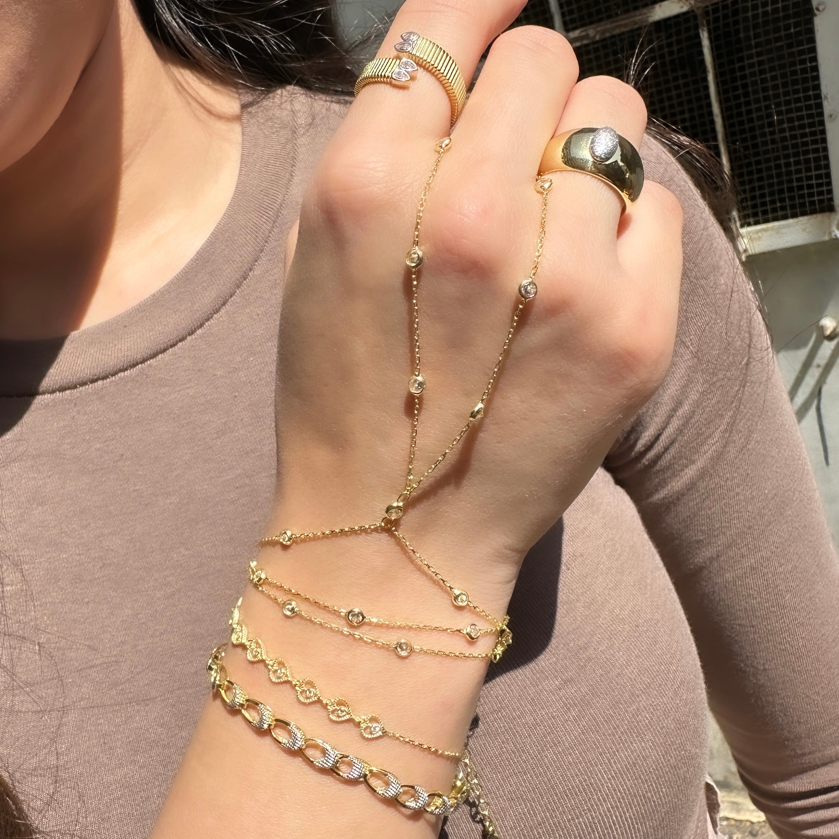 Taşlı Heart Bileklik